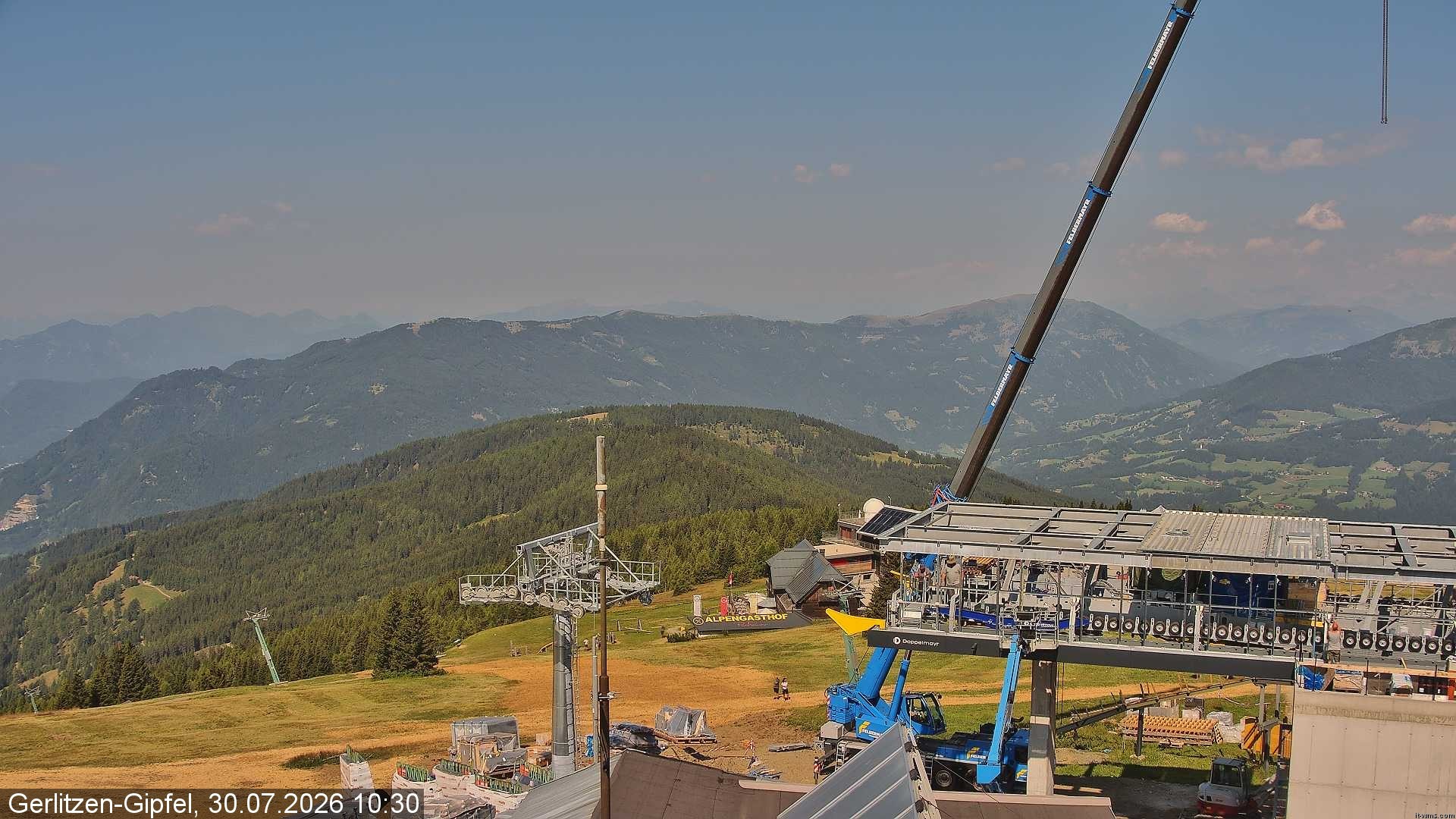 Archiv Foto Webcam Gerlitzen Gipfel: Bergstation 8er Carving Jet