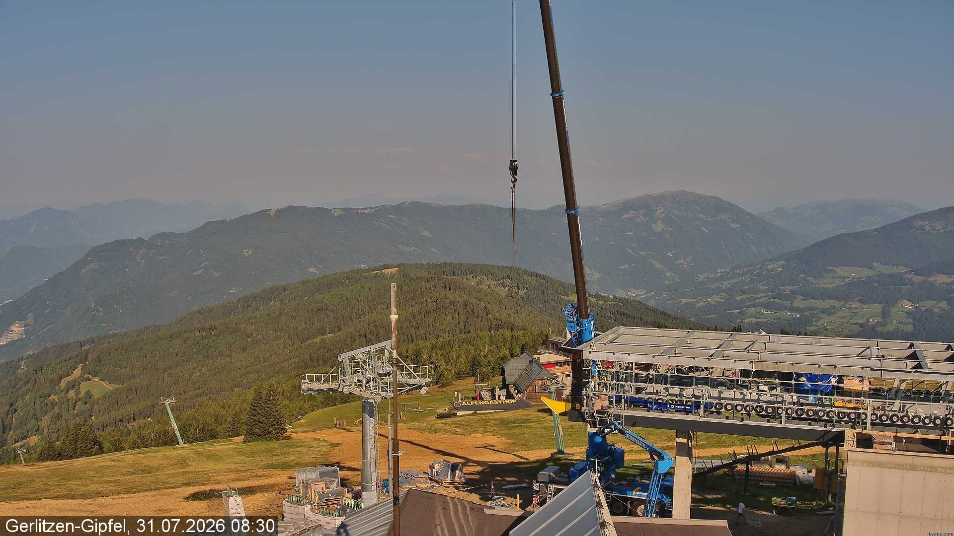 Archiv Foto Webcam Gerlitzen Gipfel: Bergstation 8er Carving Jet