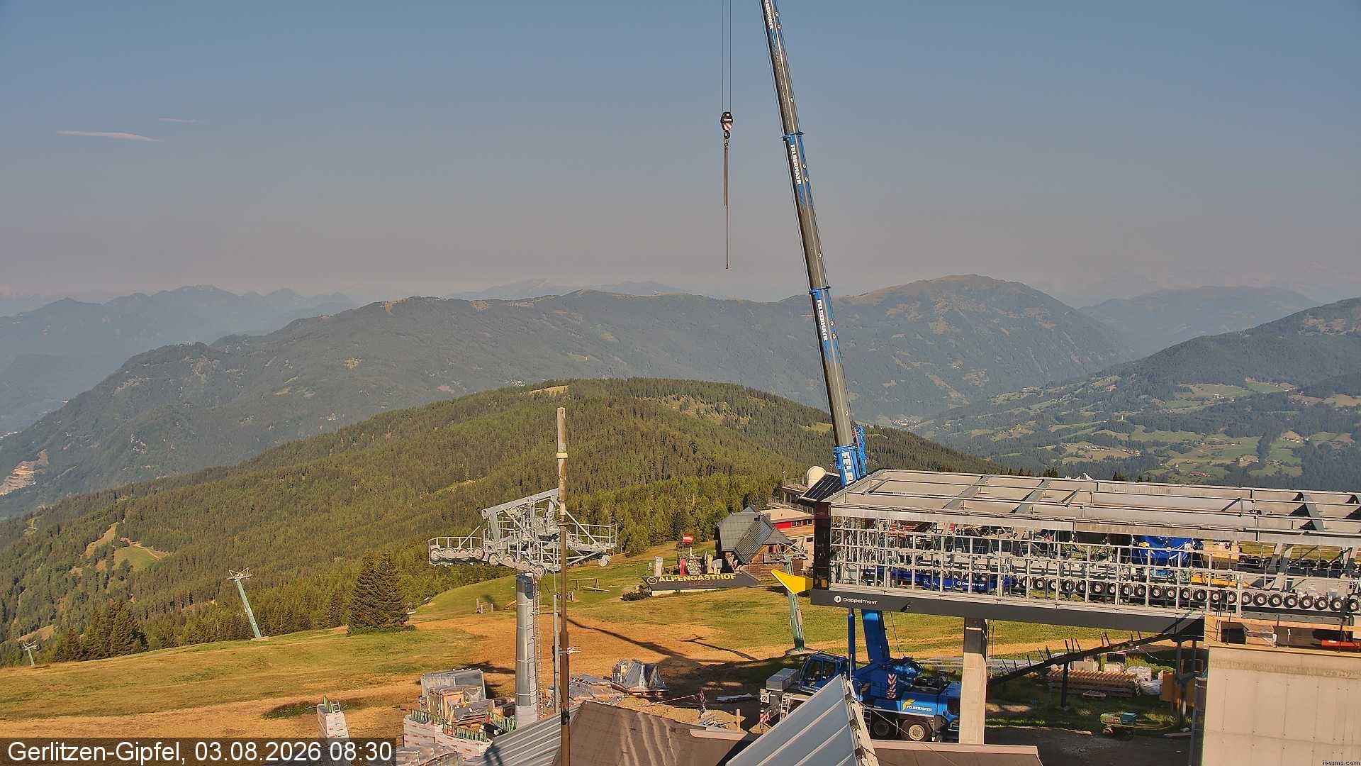 Archiv Foto Webcam Gerlitzen Gipfel: Bergstation 8er Carving Jet