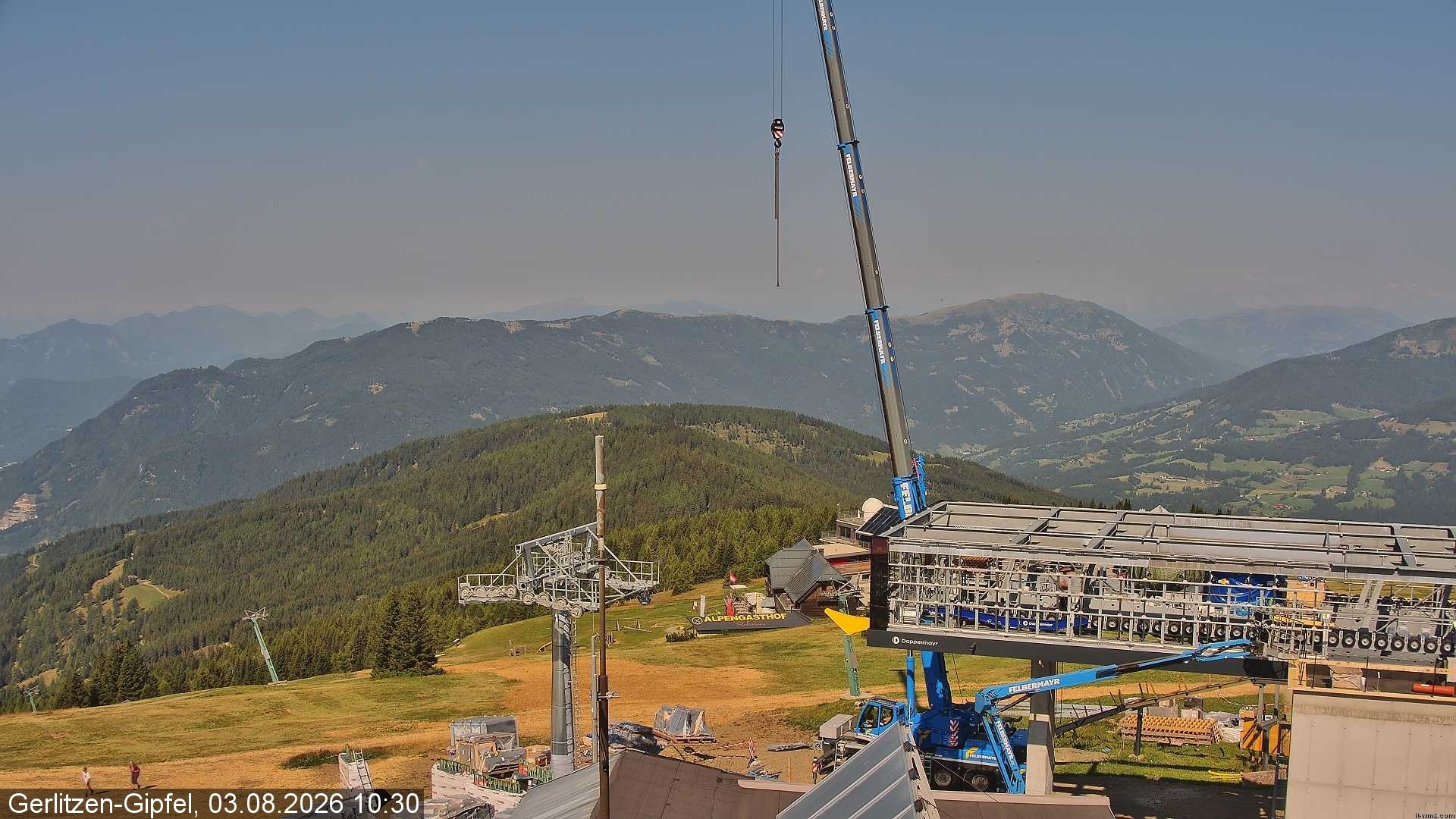 Archiv Foto Webcam Gerlitzen Gipfel: Bergstation 8er Carving Jet
