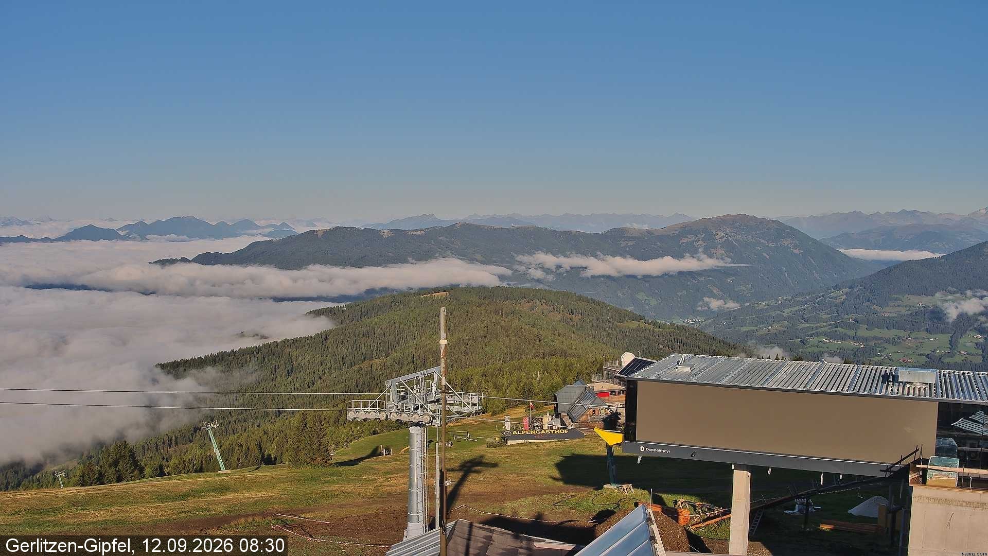 Archiv Foto Webcam Gerlitzen Gipfel: Bergstation 8er Carving Jet