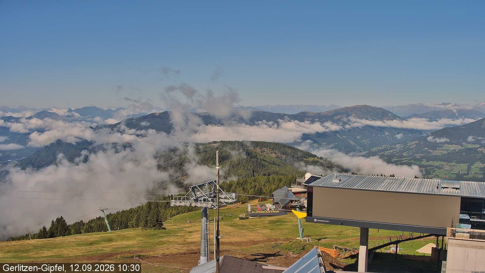 Archiv Foto Webcam Gerlitzen Gipfel: Bergstation 8er Carving Jet