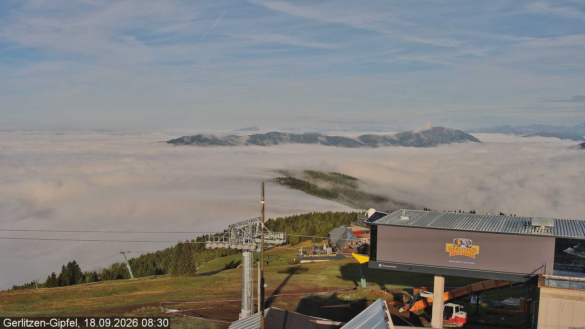 Archiv Foto Webcam Gerlitzen Gipfel: Bergstation 8er Carving Jet