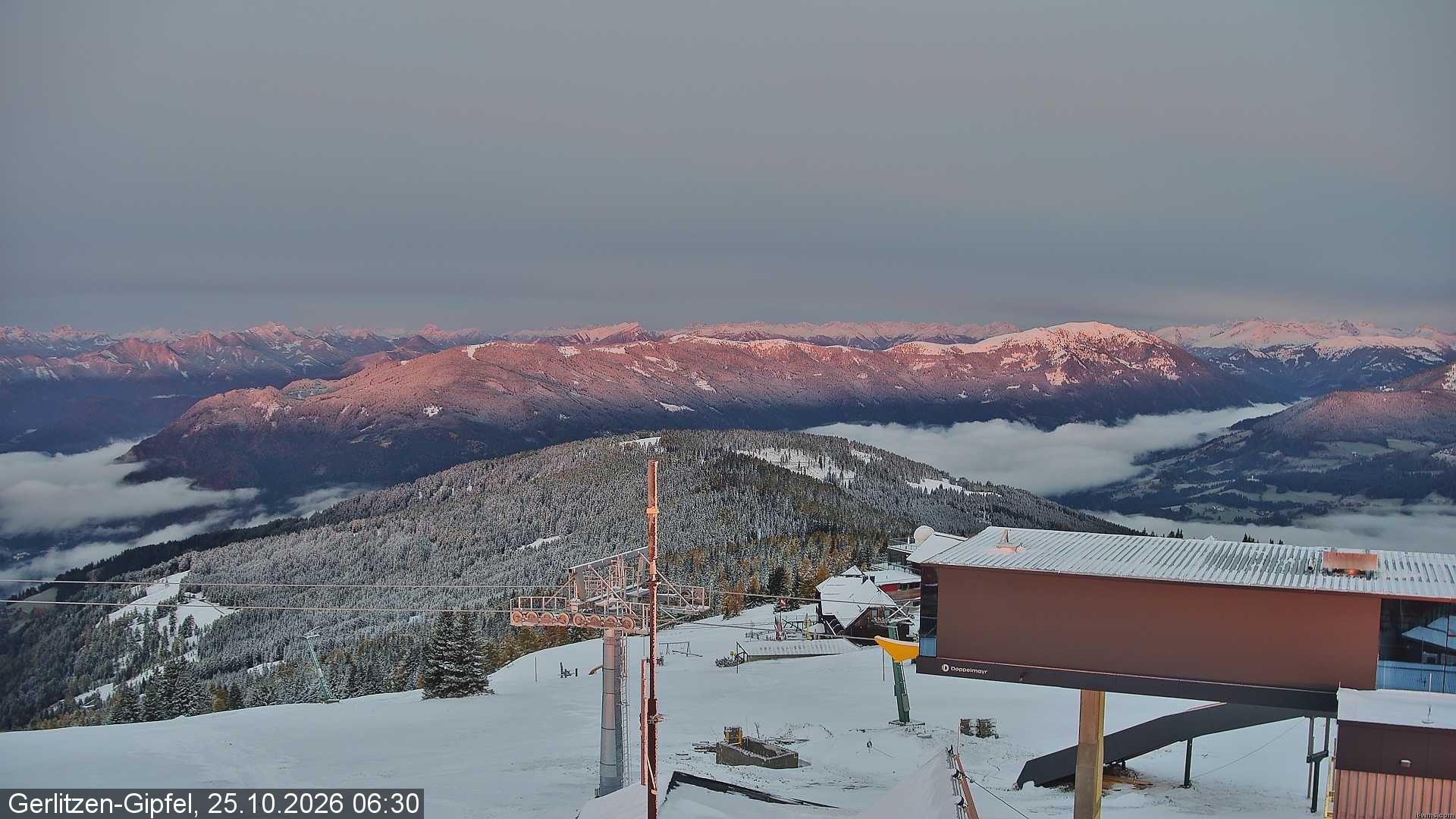 Archiv Foto Webcam Gerlitzen Gipfel: Bergstation 8er Carving Jet