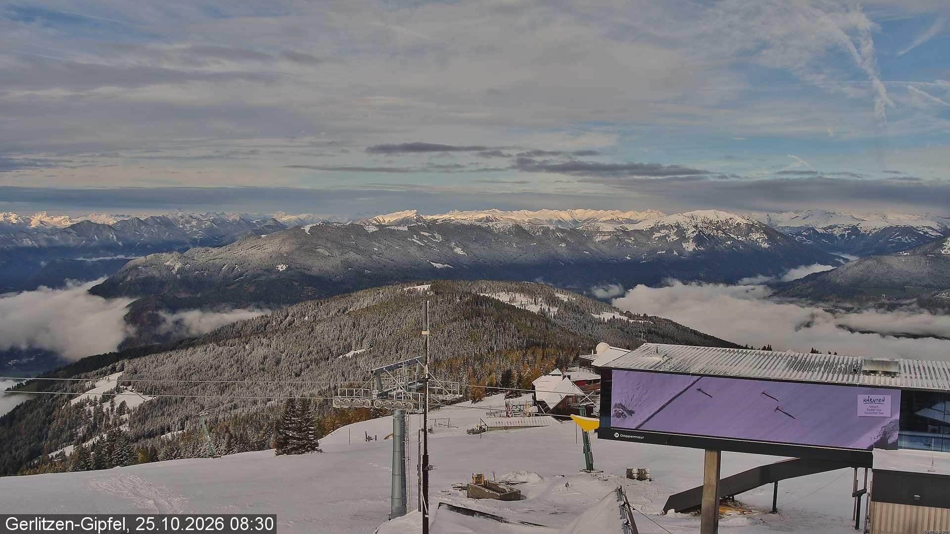 Archiv Foto Webcam Gerlitzen Gipfel: Bergstation 8er Carving Jet