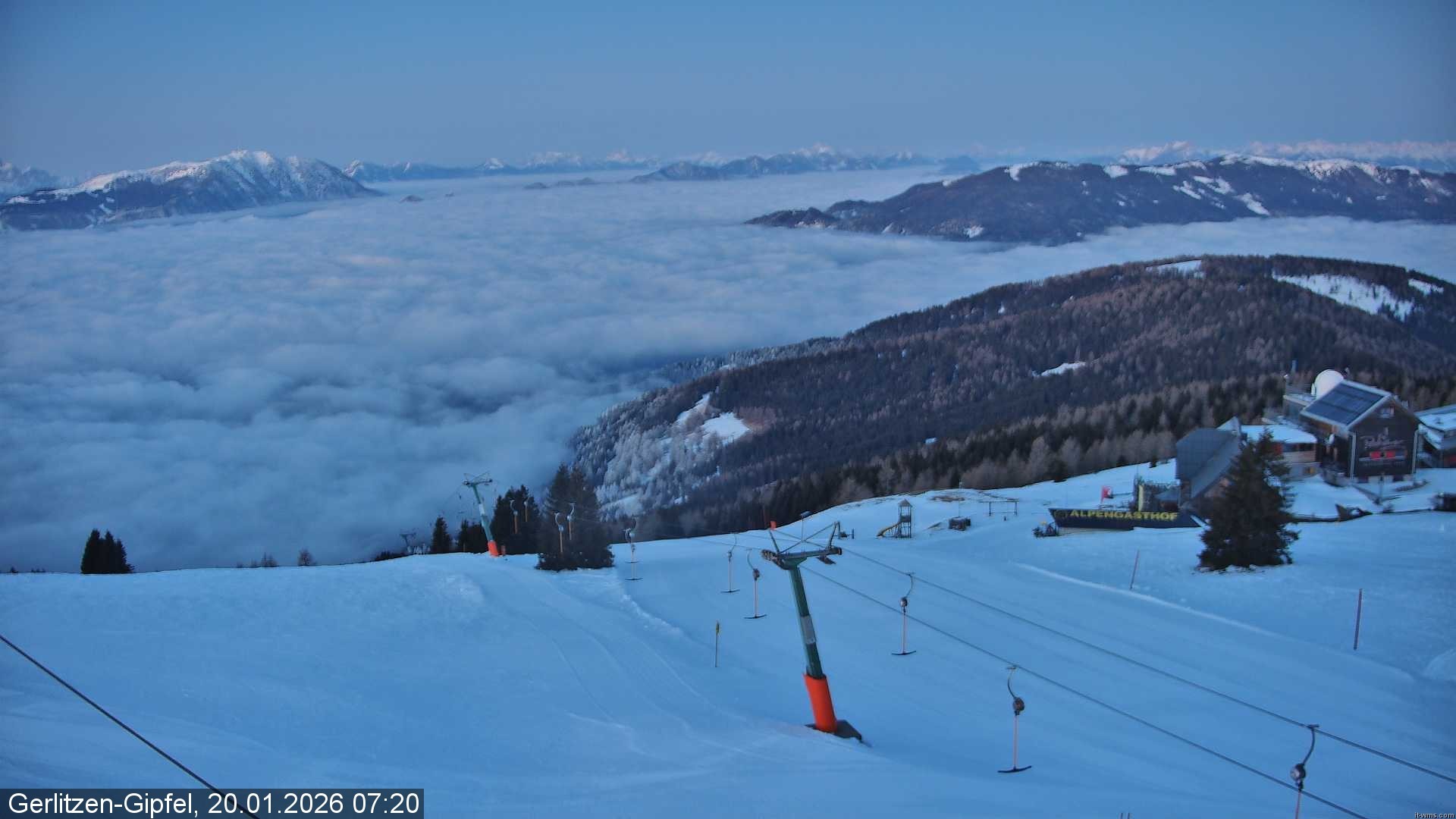 Archiv Foto Webcam Gerlitzen-Gipfel - Alpengasthof