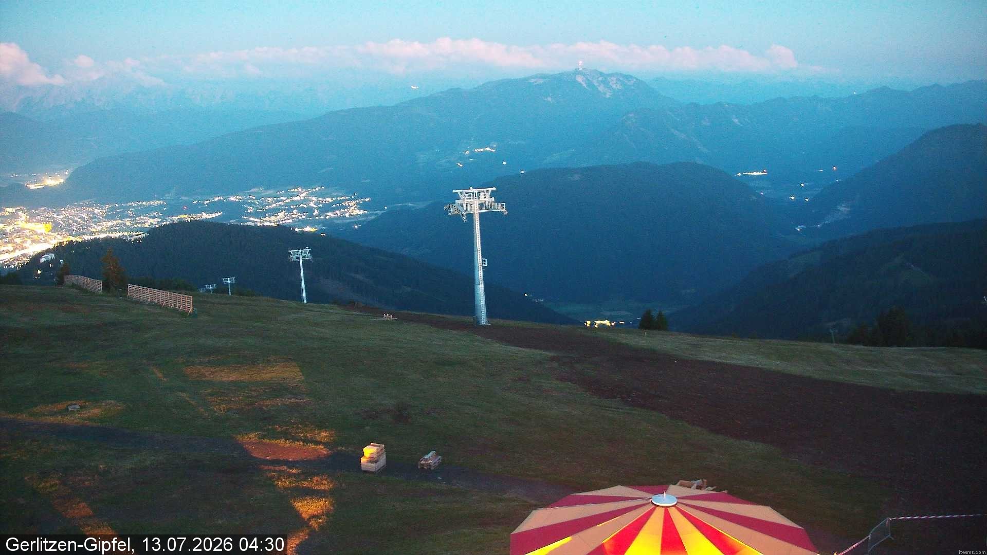 Archiv Foto Webcam Gerlitzen-Gipfel - Alpengasthof