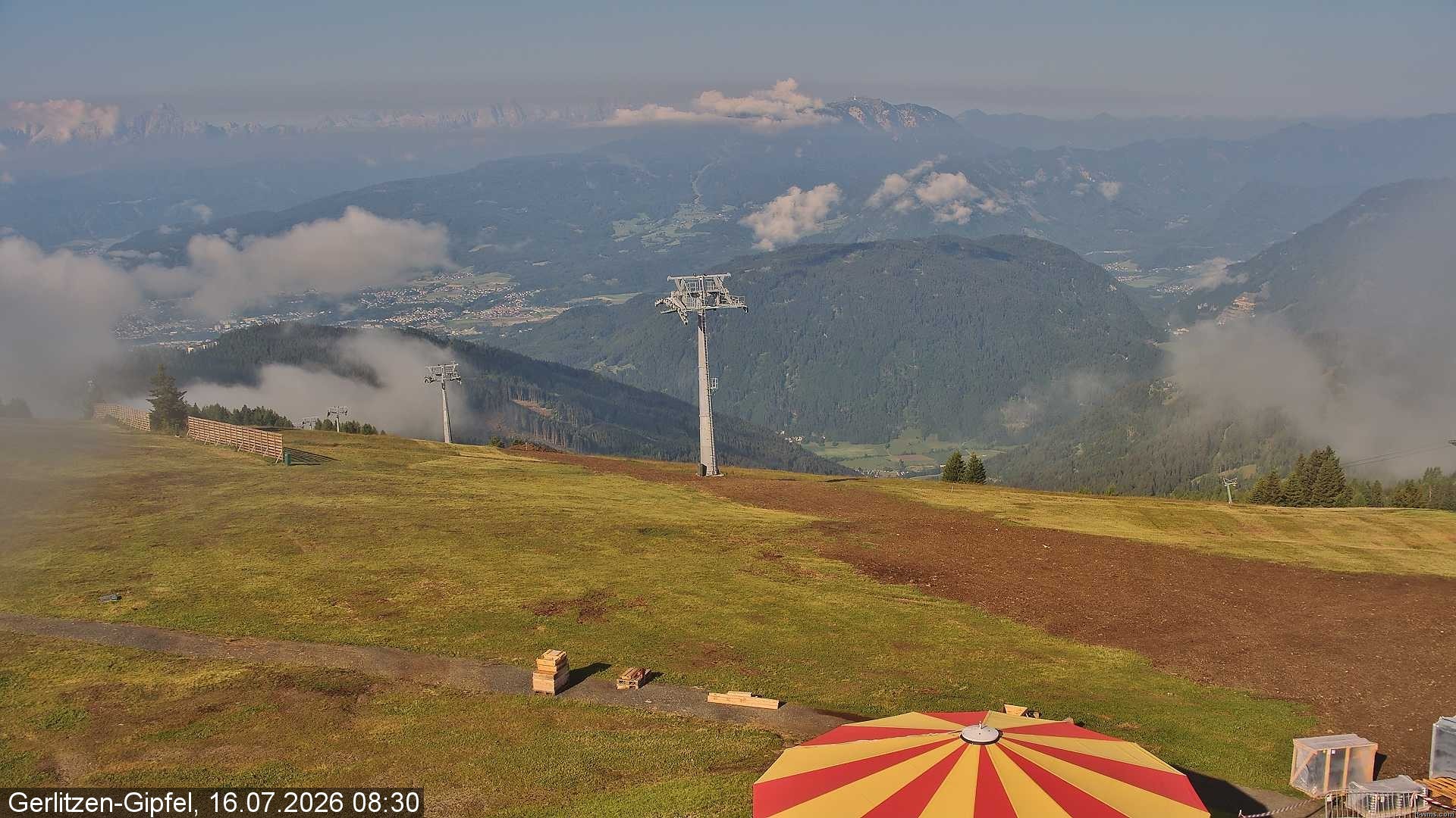 Archiv Foto Webcam Gerlitzen-Gipfel - Alpengasthof