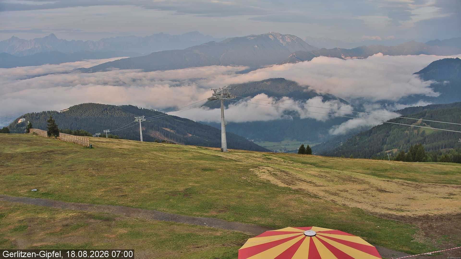 Archiv Foto Webcam Gerlitzen-Gipfel - Alpengasthof