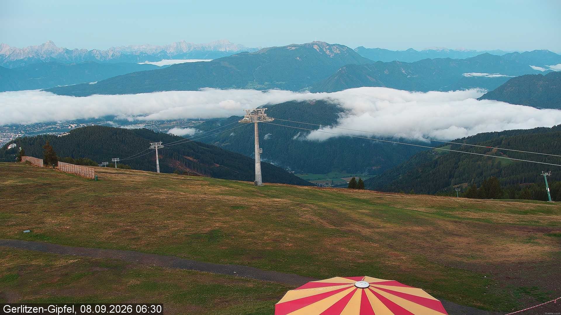 Archiv Foto Webcam Gerlitzen-Gipfel - Alpengasthof