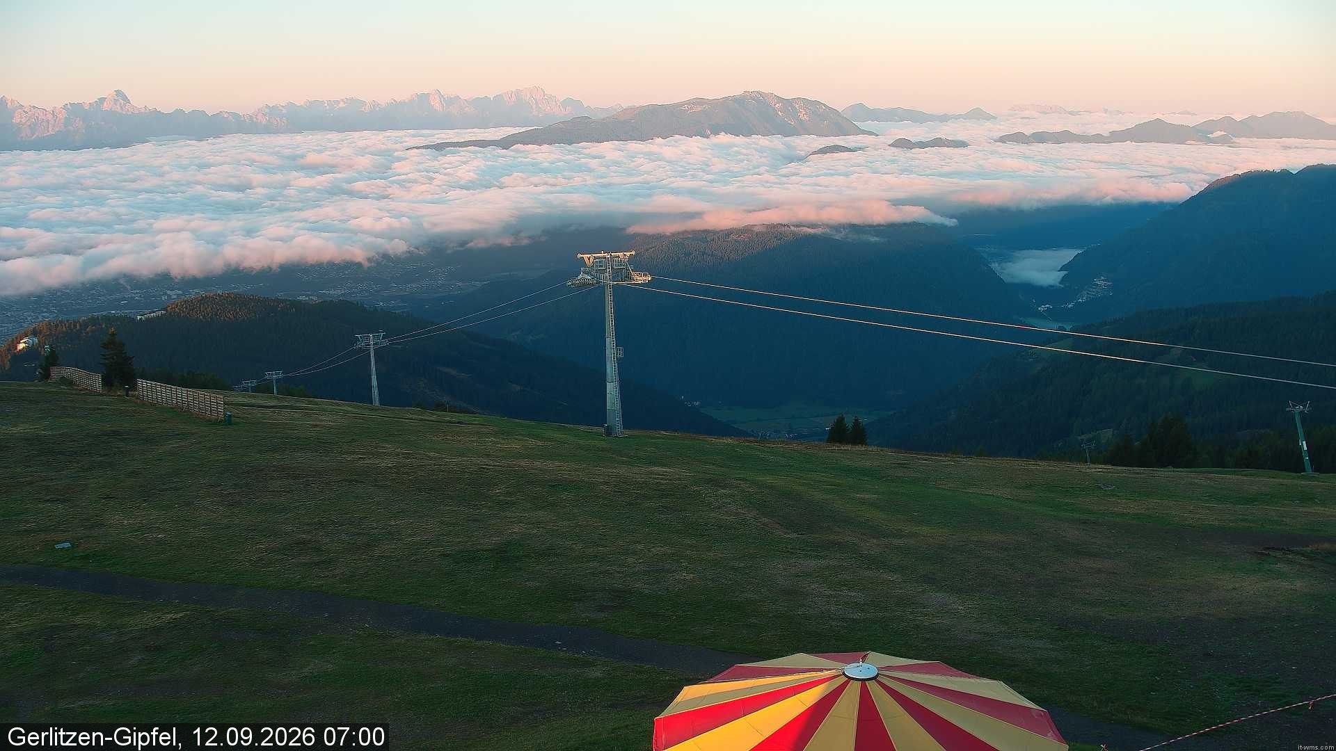 Archived image Webcam Gerlitzen summit (Carinthia)