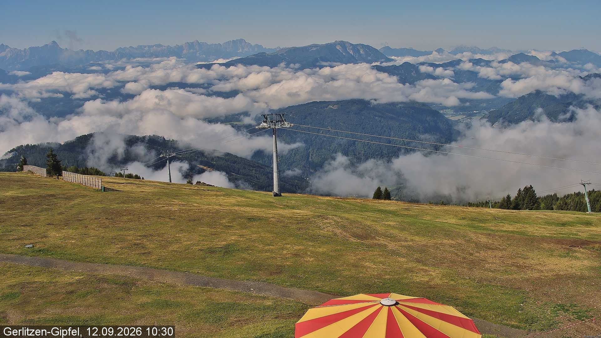 Archived image Webcam Gerlitzen summit (Carinthia)