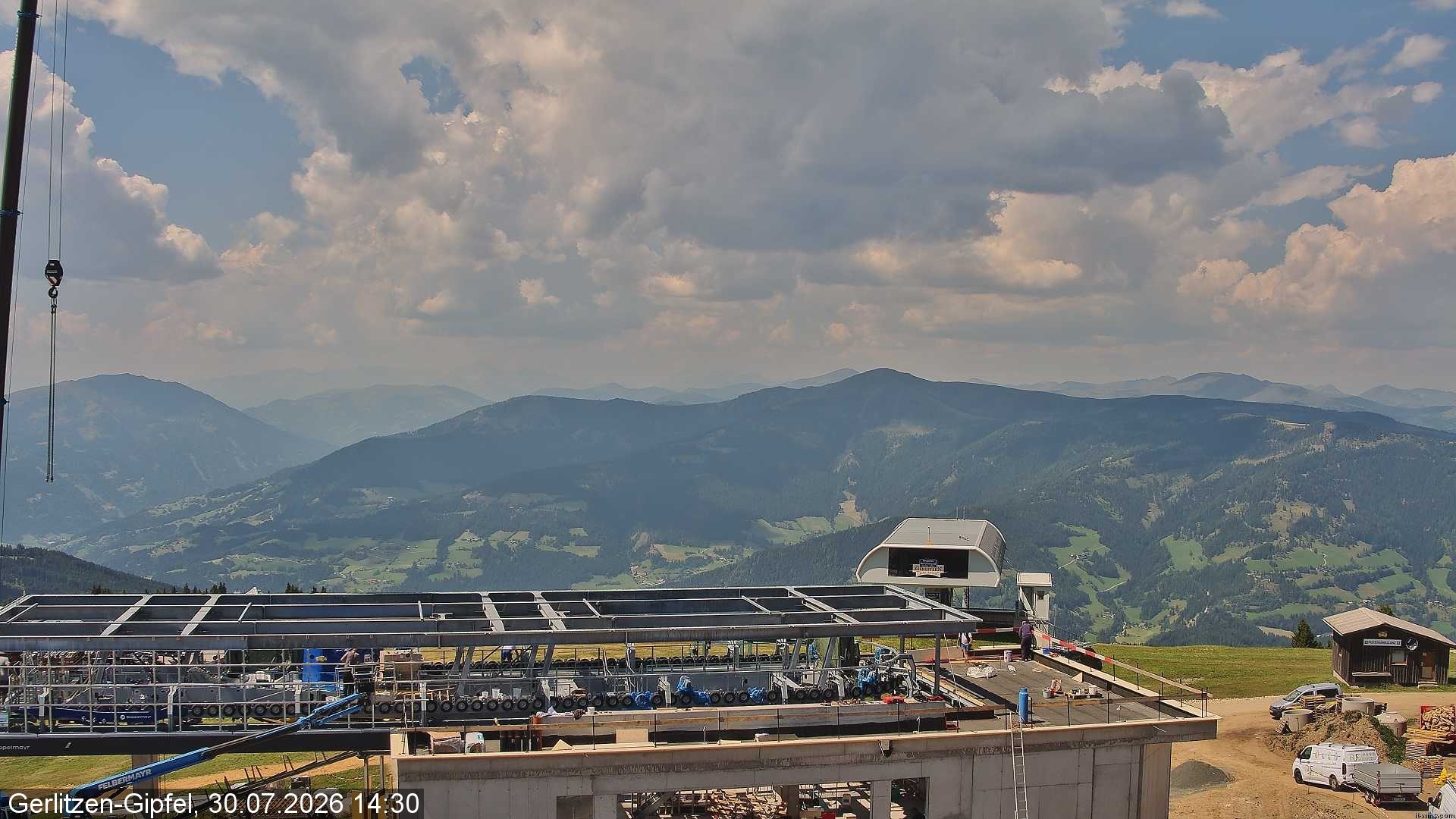 Archiv Foto Webcam Bergstation Sessellift Bergerbahn
