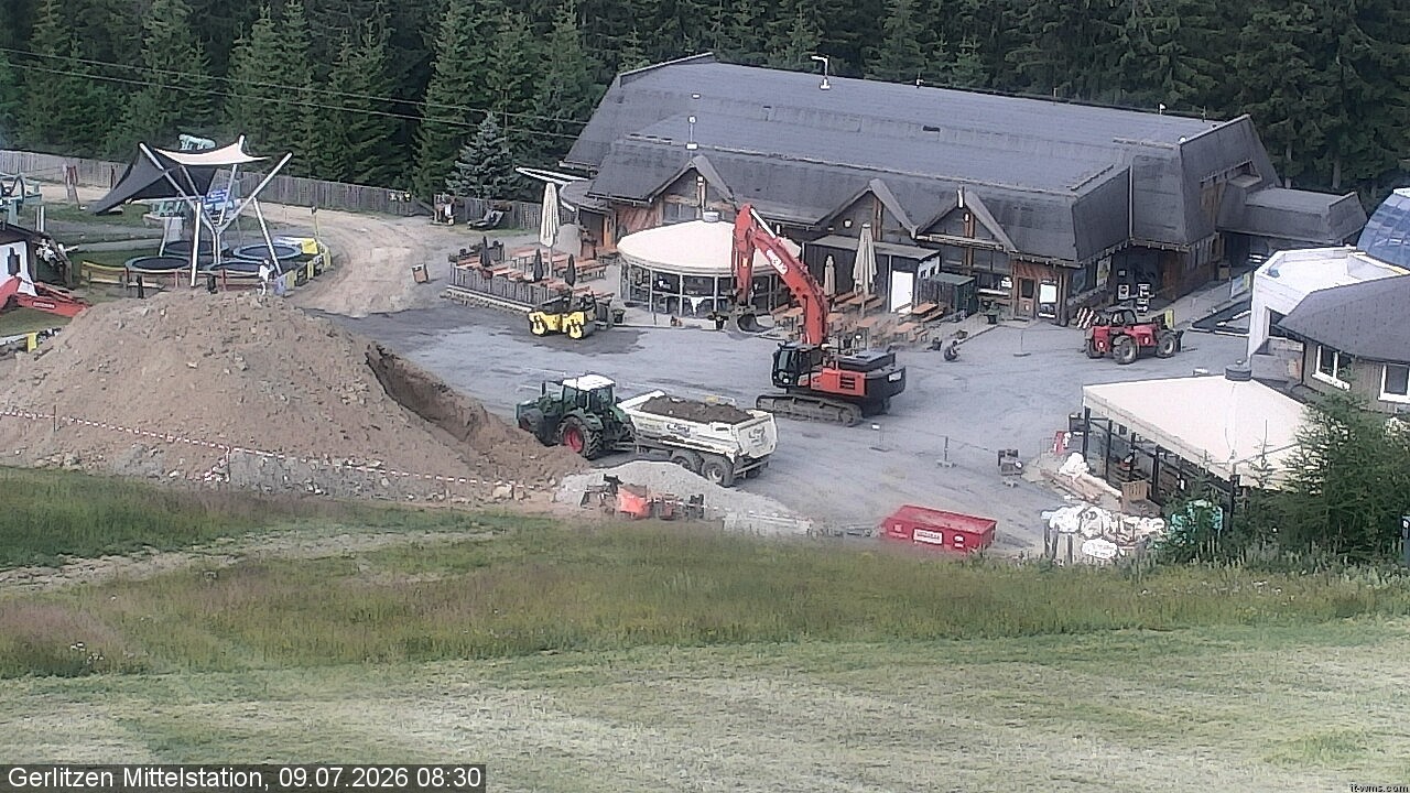 Archived image Webcam Kid's snowpark, Gerlitzen