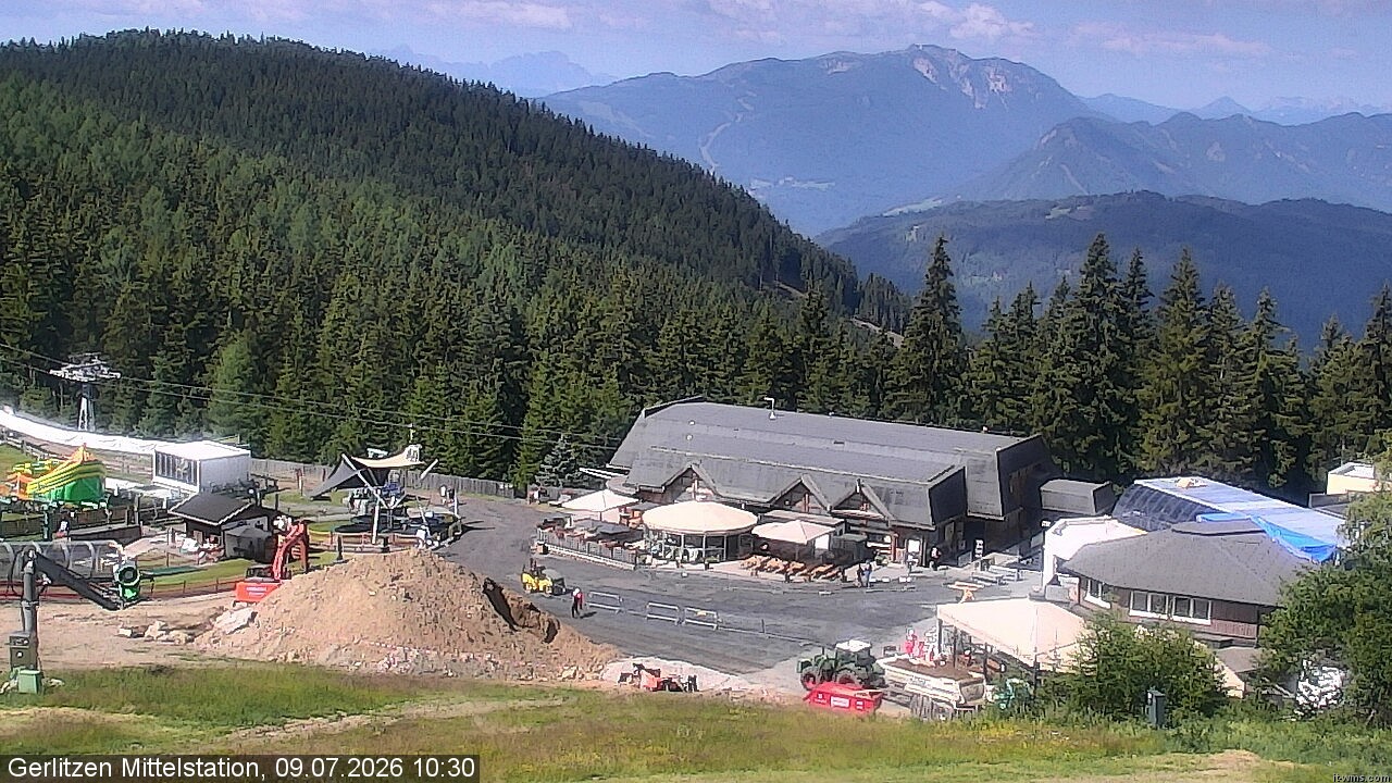 Archived image Webcam Kid's snowpark, Gerlitzen