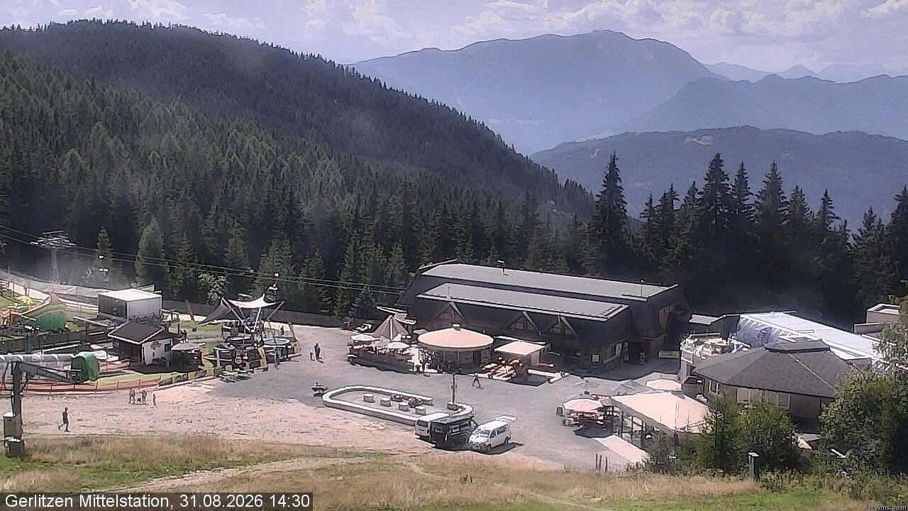 Archived image Webcam Kid's snowpark, Gerlitzen