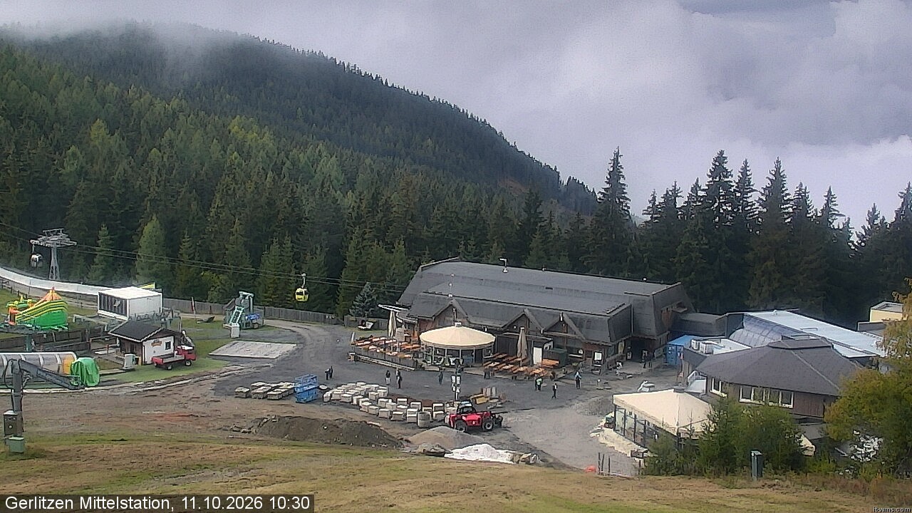 Archived image Webcam Kid's snowpark, Gerlitzen