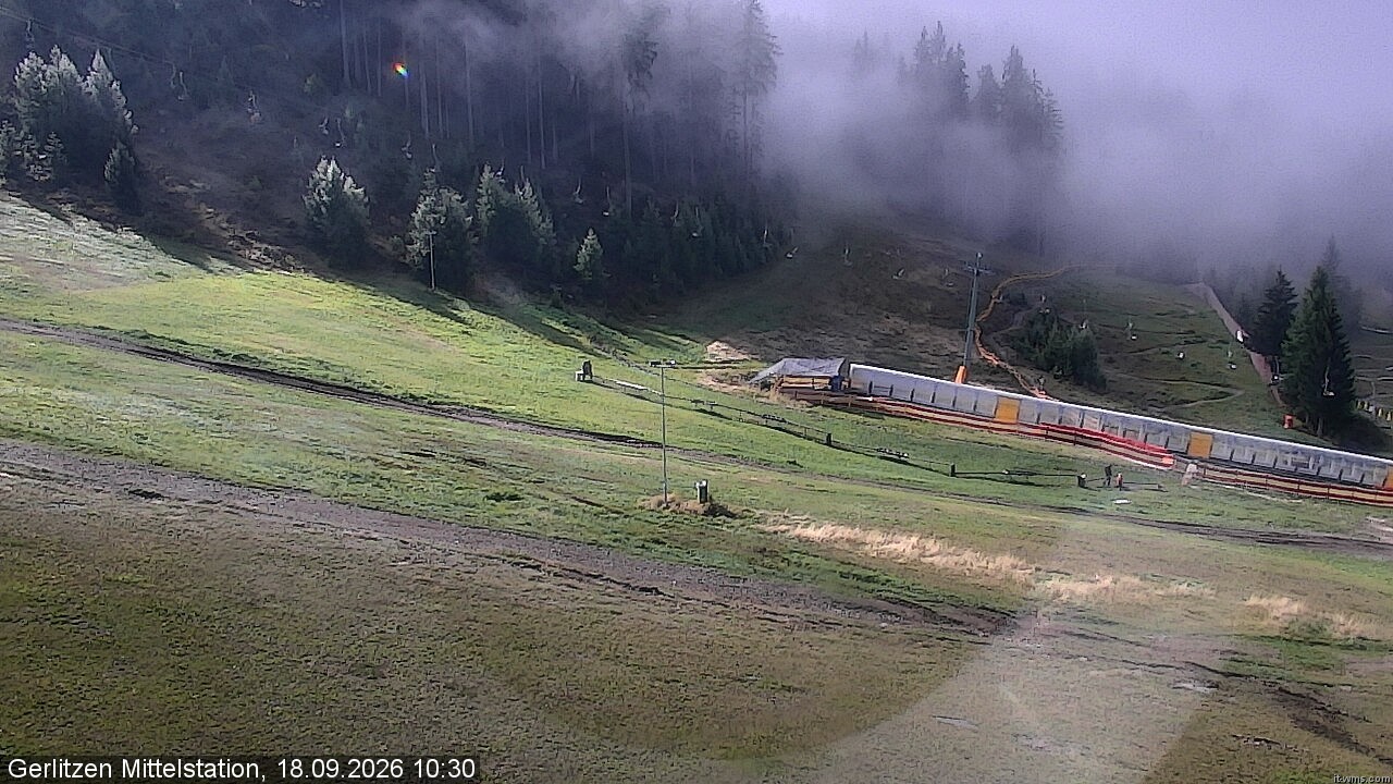 Archived image Webcam Umbrella bar and sun arena, Gerlitzen