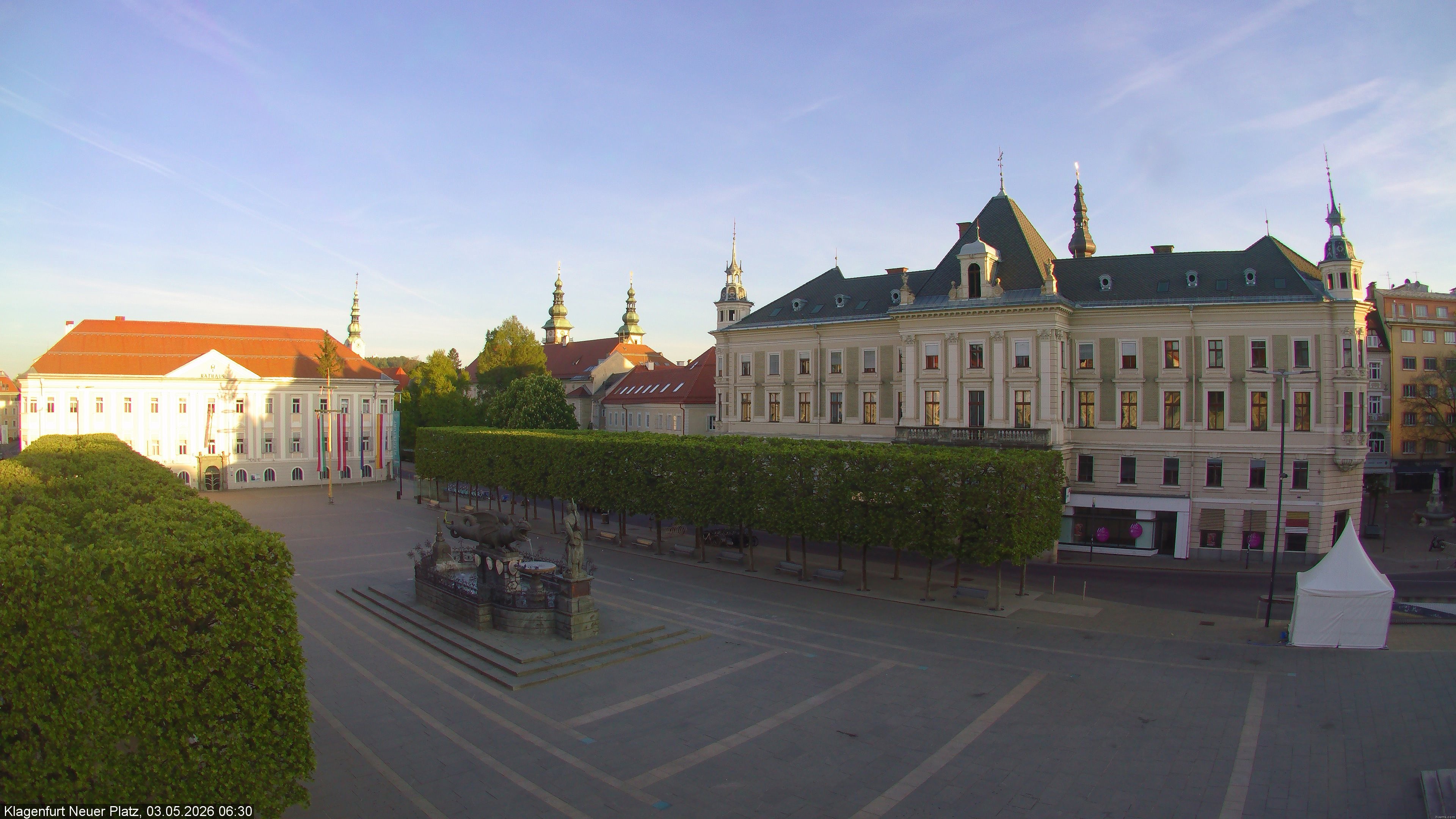 Archived image Webcam Neuer Platz (Klagenfurt city, Austria)