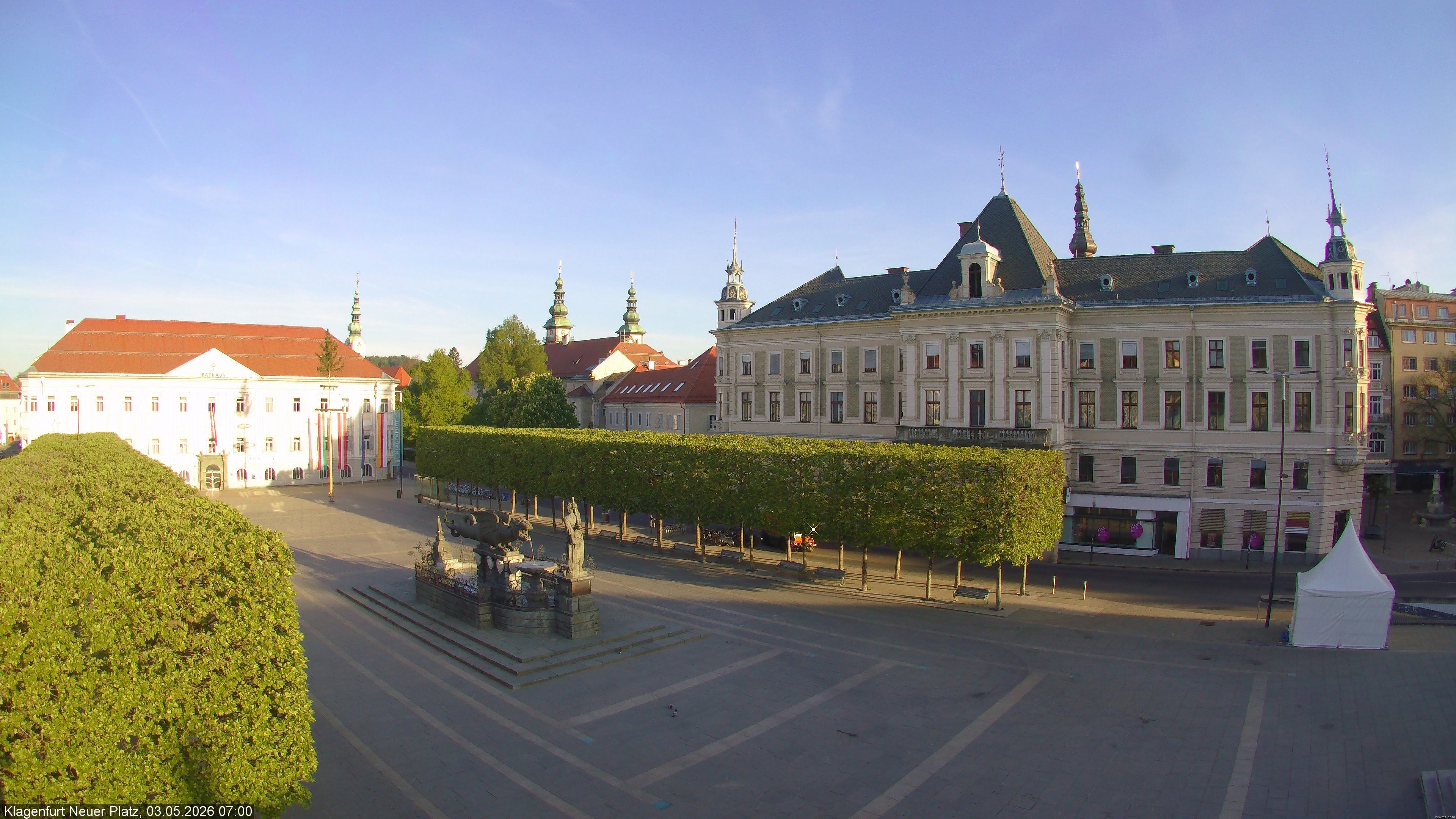 Archived image Webcam Neuer Platz (Klagenfurt city, Austria)