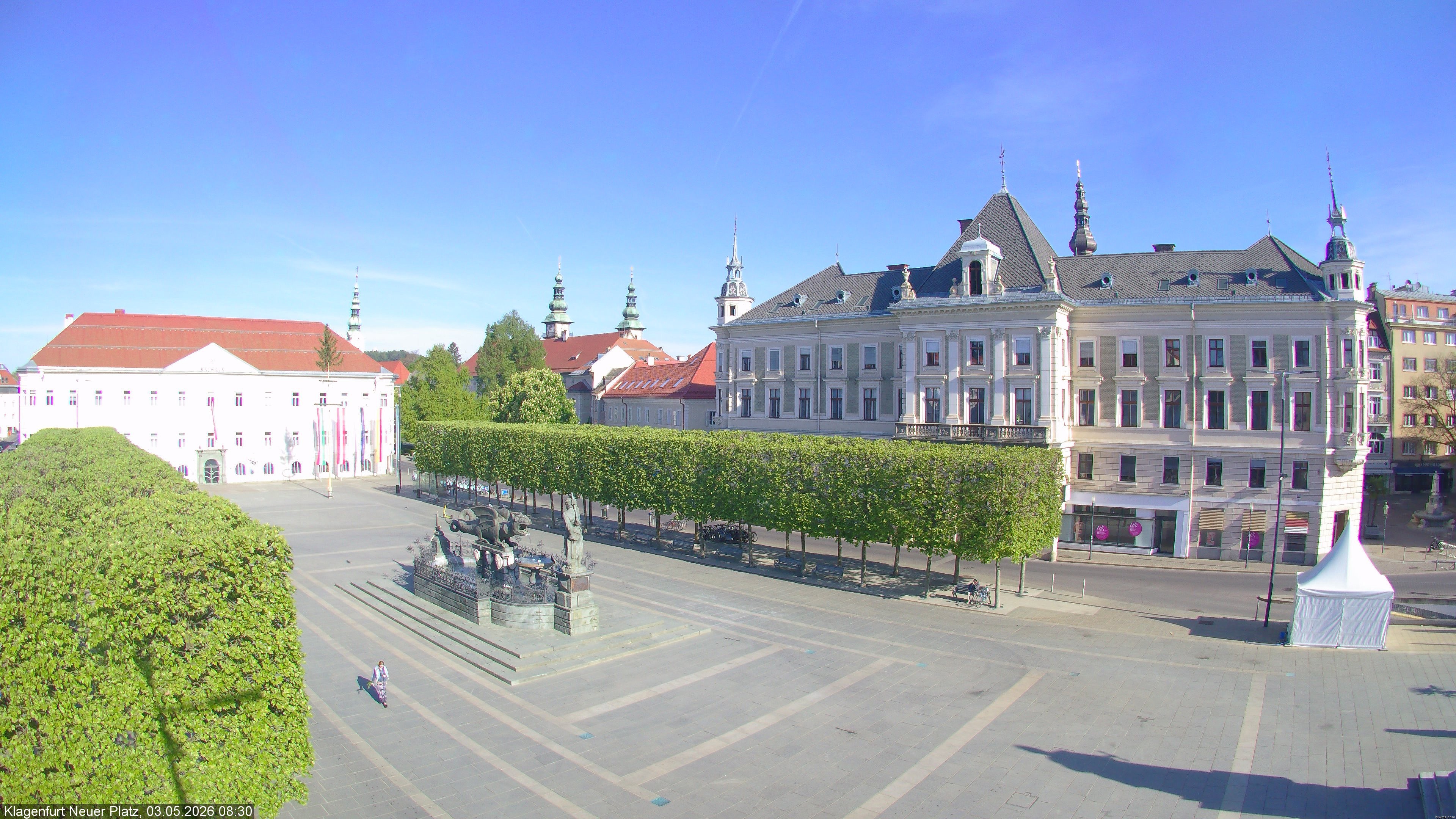 Archived image Webcam Neuer Platz (Klagenfurt city, Austria)