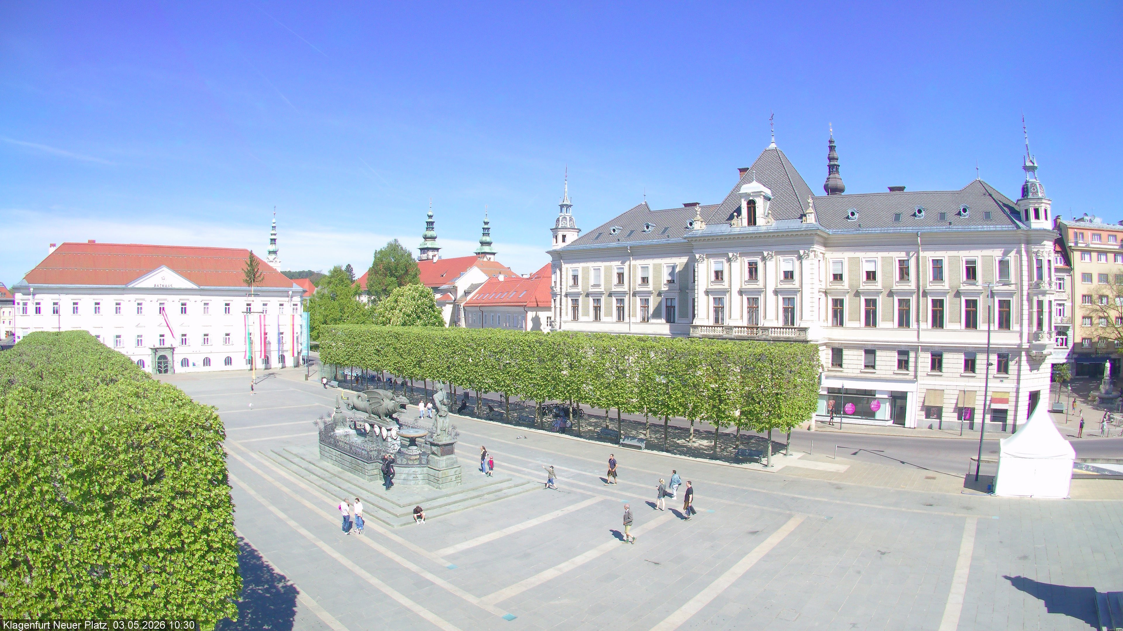 Archived image Webcam Neuer Platz (Klagenfurt city, Austria)