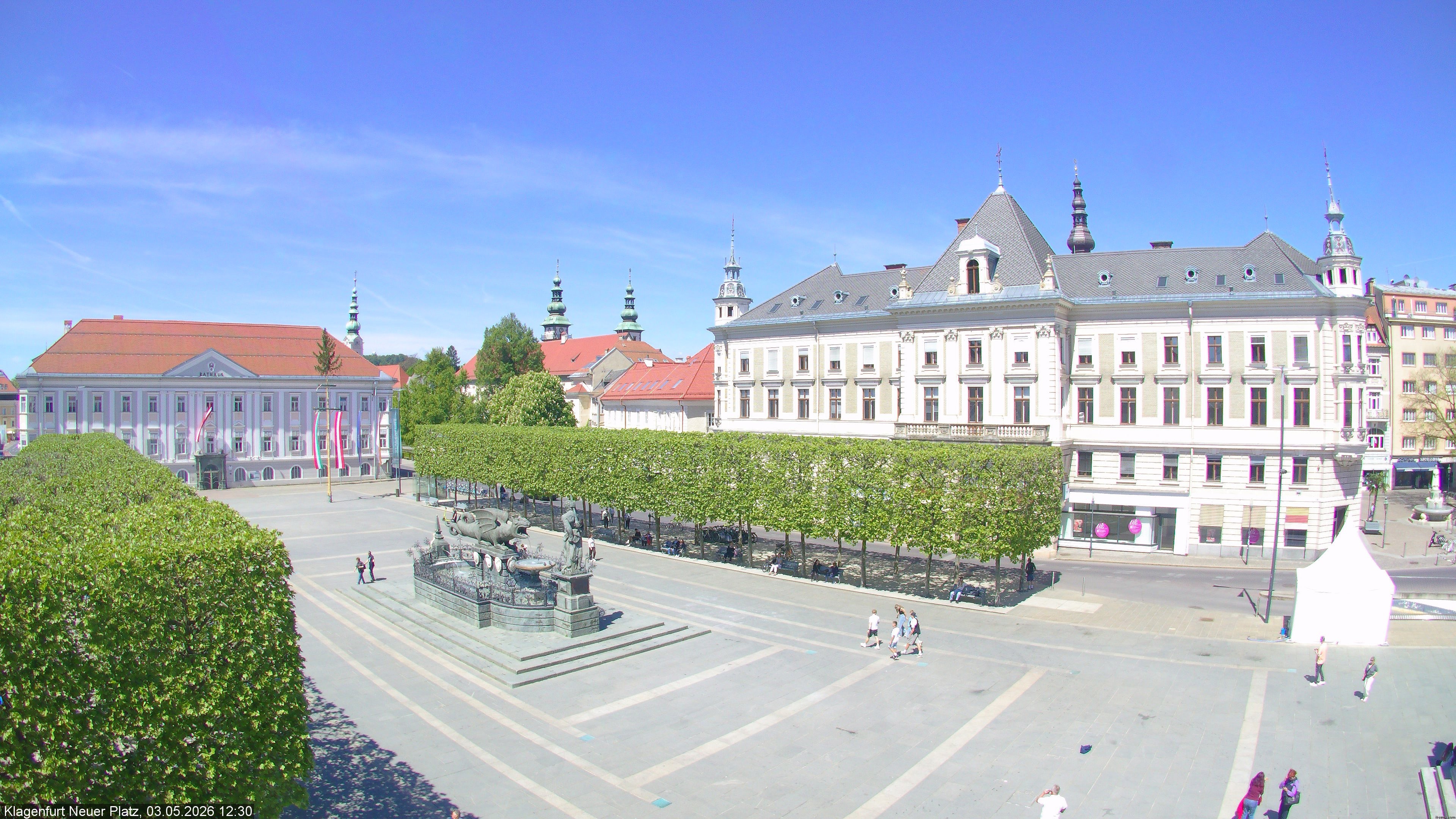 Archived image Webcam Neuer Platz (Klagenfurt city, Austria)