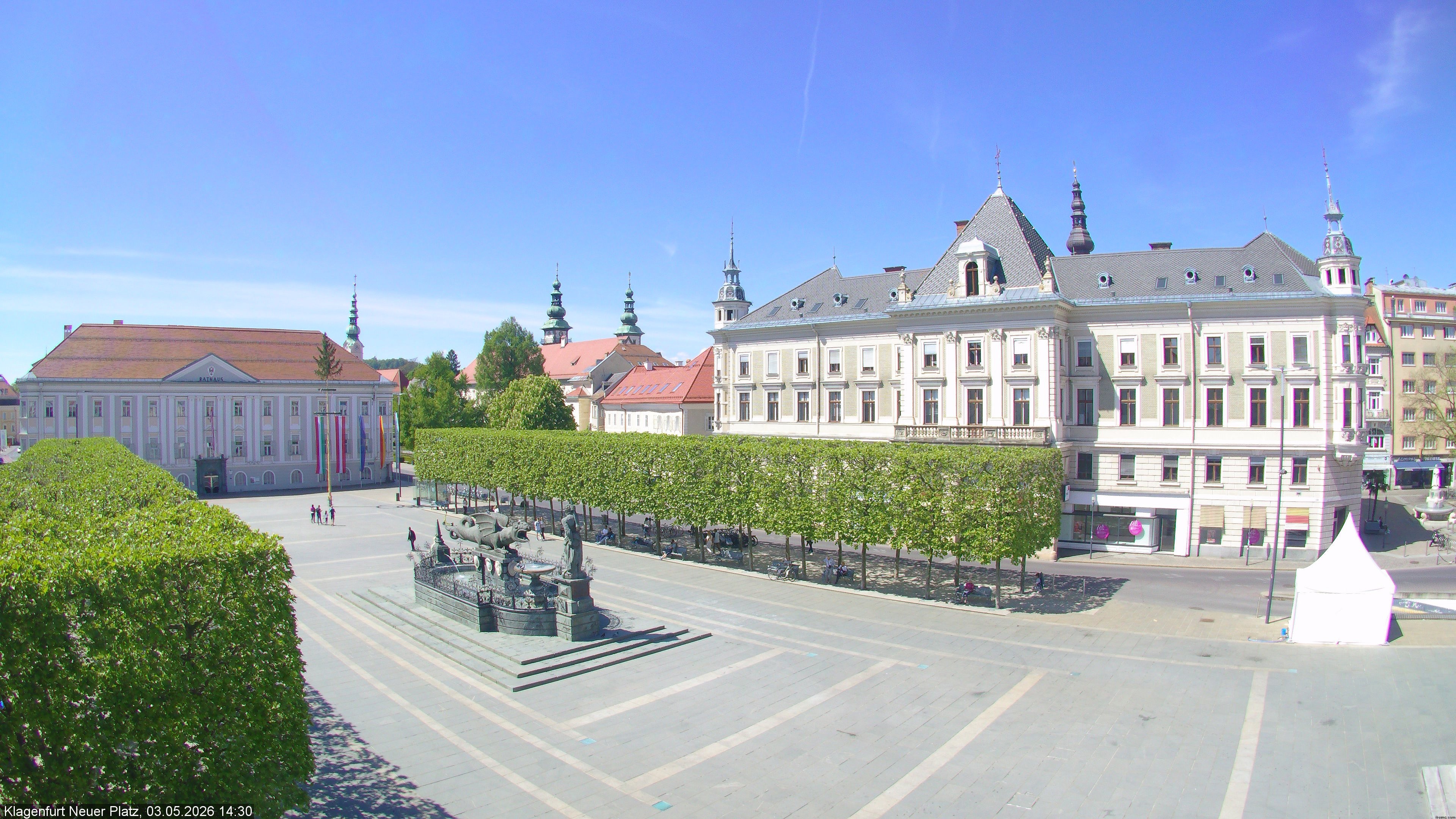 Archived image Webcam Neuer Platz (Klagenfurt city, Austria)