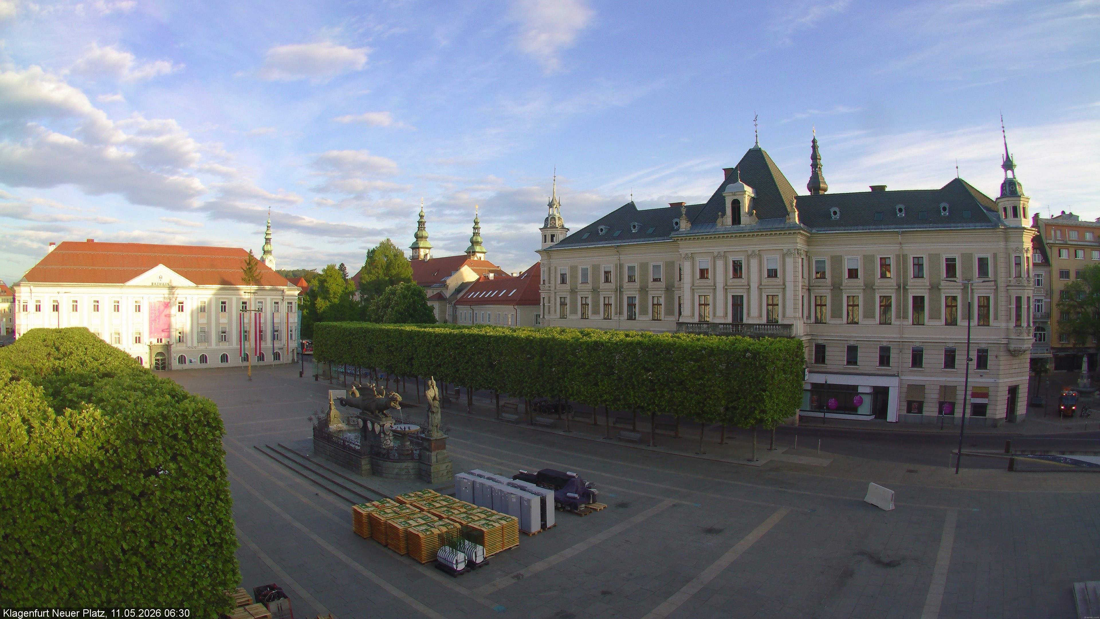Archived image Webcam Neuer Platz (Klagenfurt city, Austria)