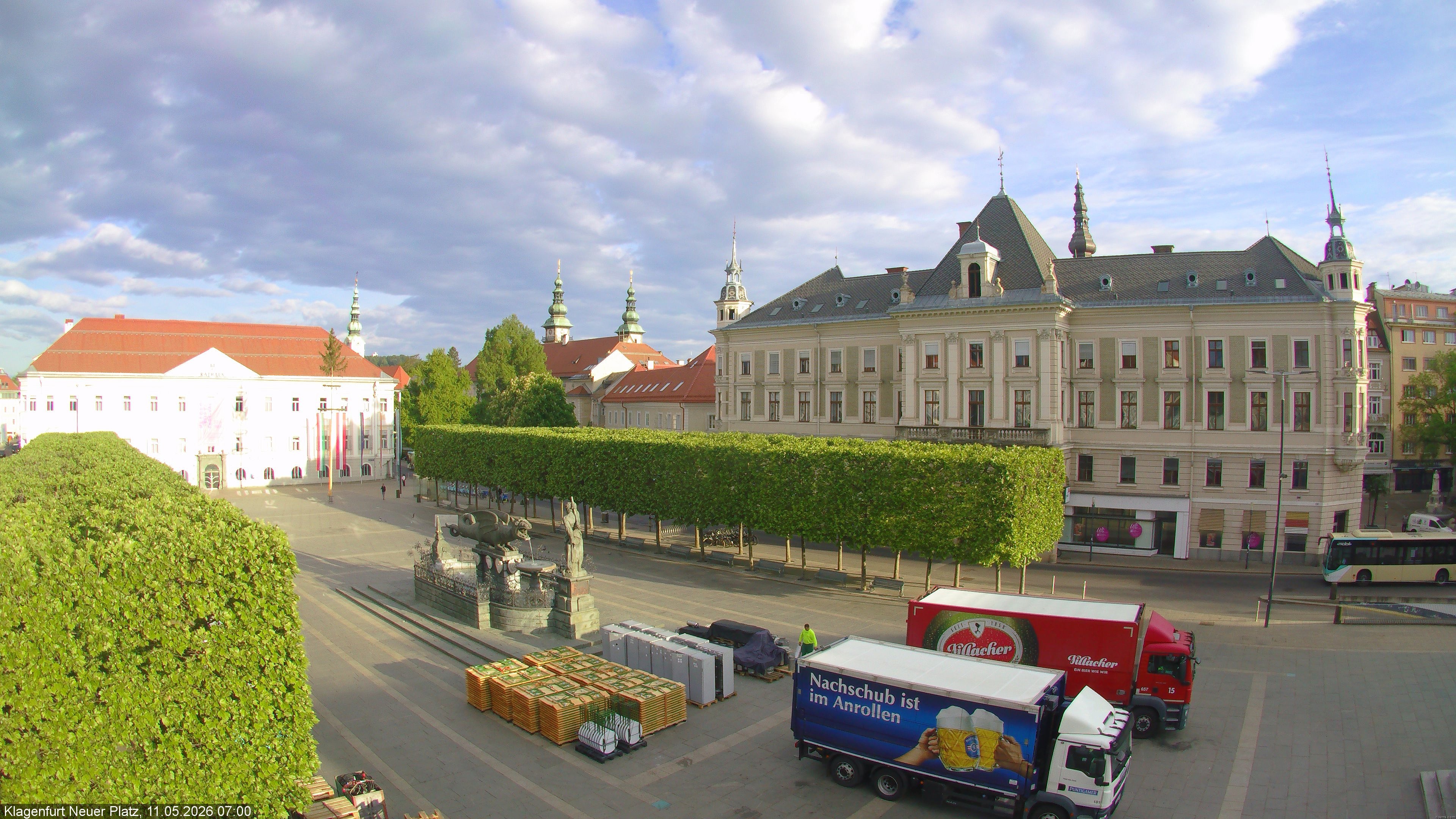 Archived image Webcam Neuer Platz (Klagenfurt city, Austria)