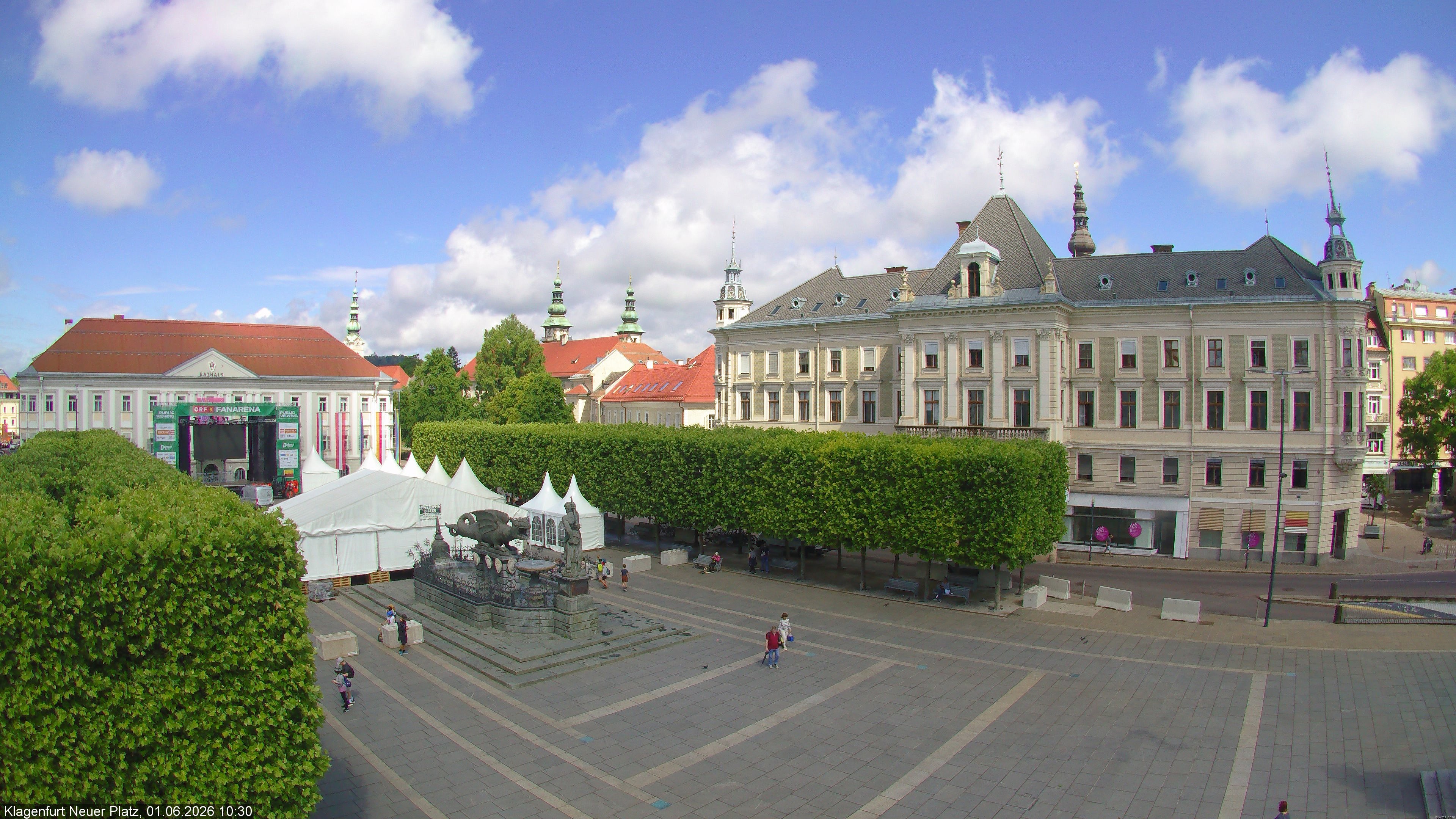 Archiv Foto Webcam Neuer Platz (Klagenfurt)