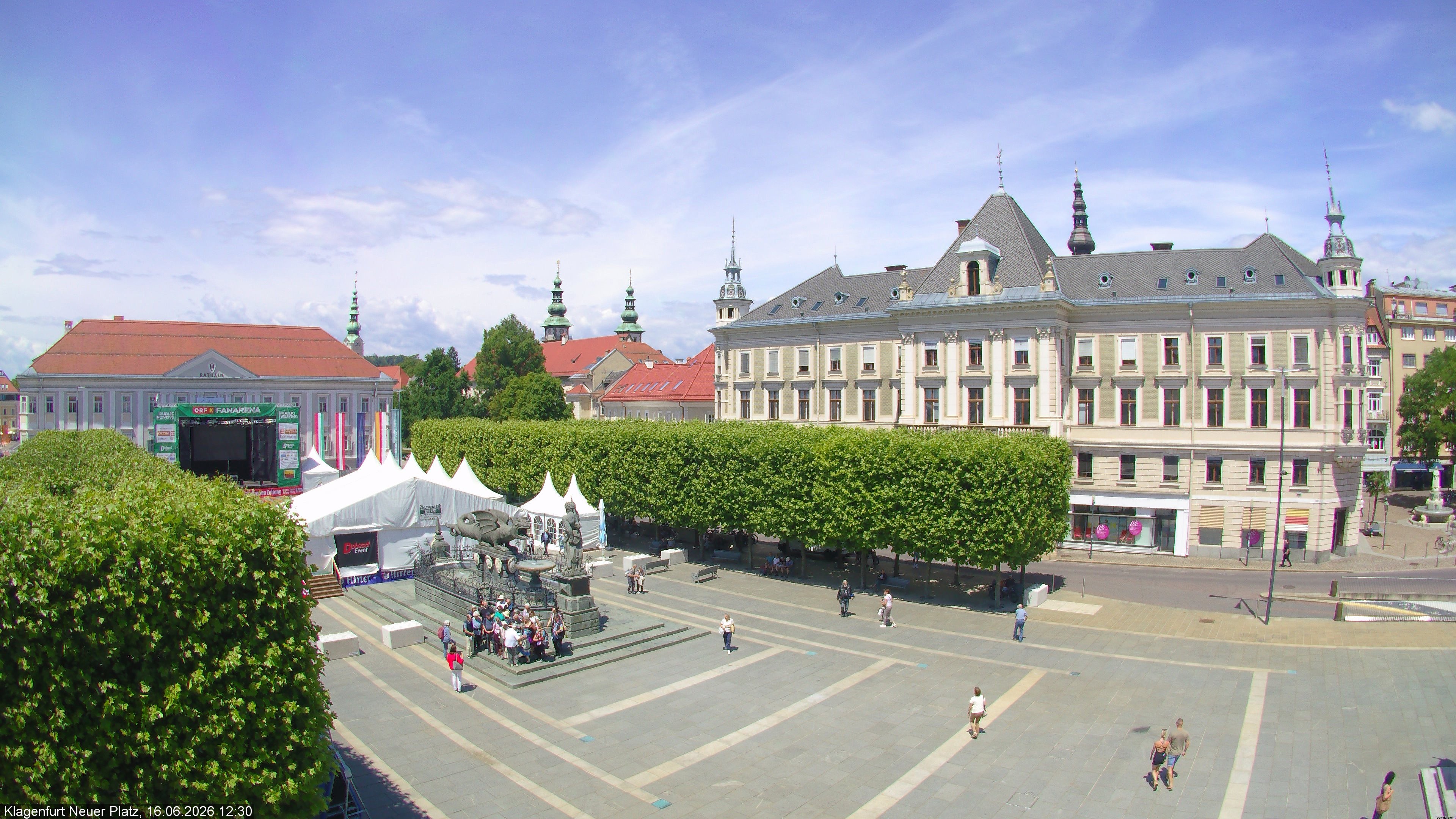 Archiv Foto Webcam Neuer Platz (Klagenfurt)