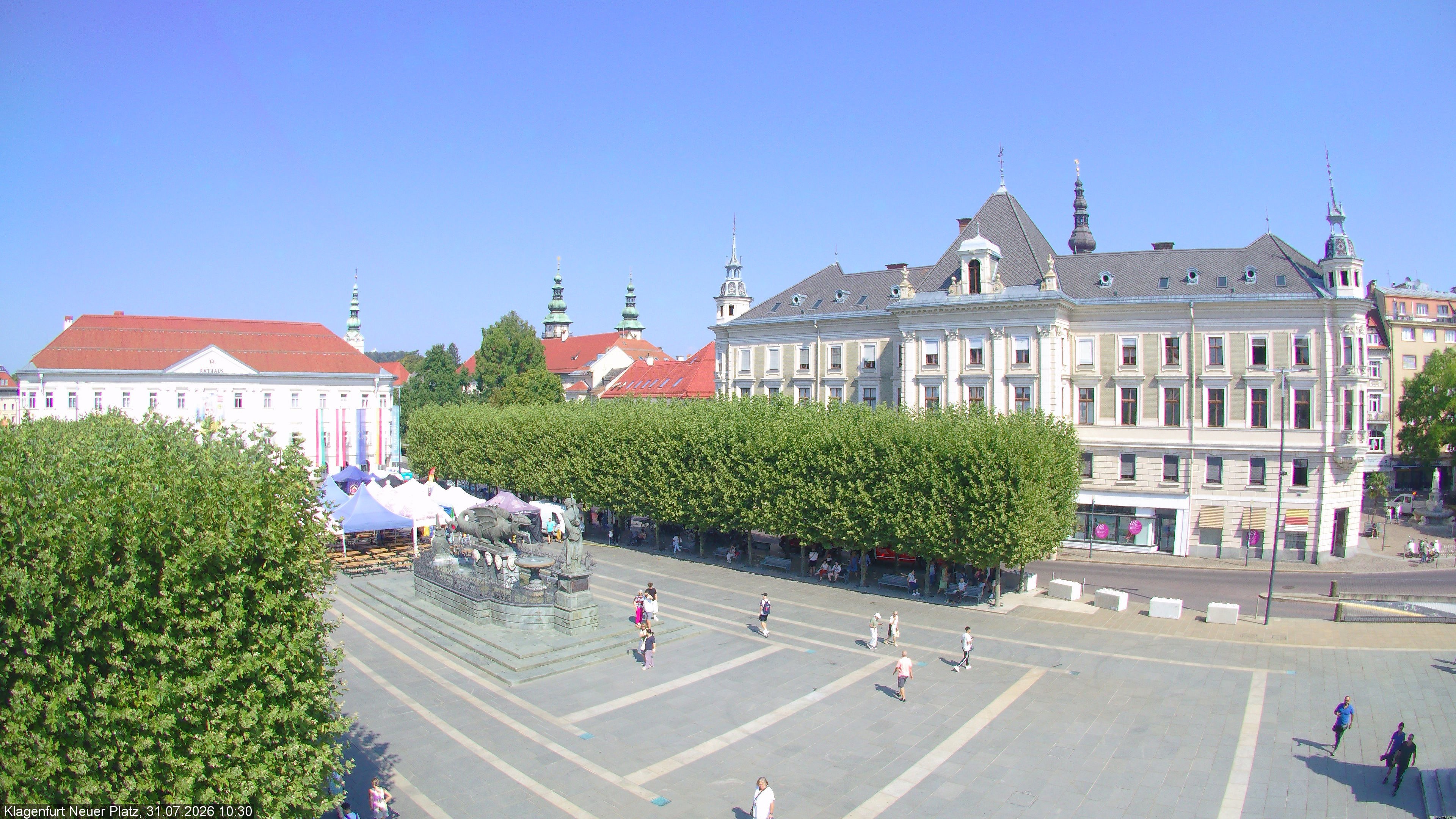 Archiv Foto Webcam Neuer Platz (Klagenfurt)