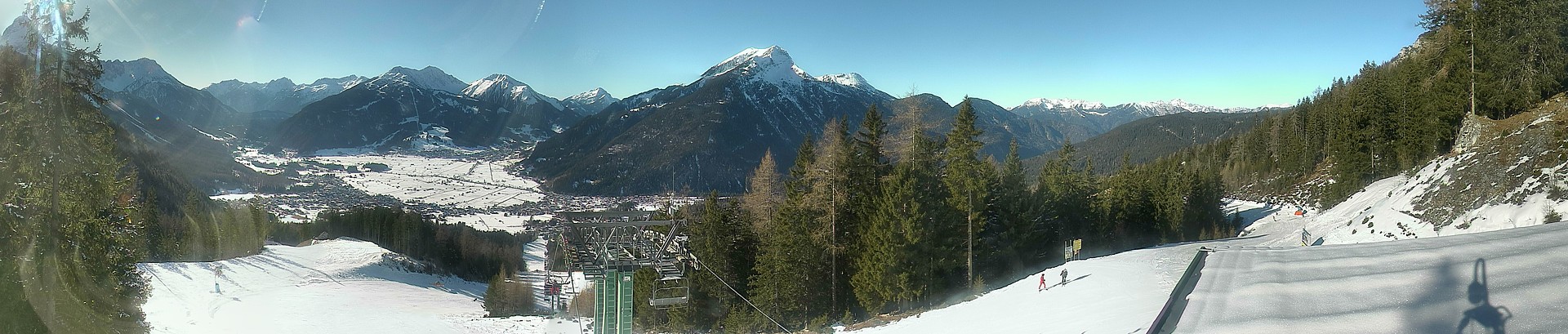 Archiv Foto Webcam 3er Sessellift im Skigebiet Ehrwald