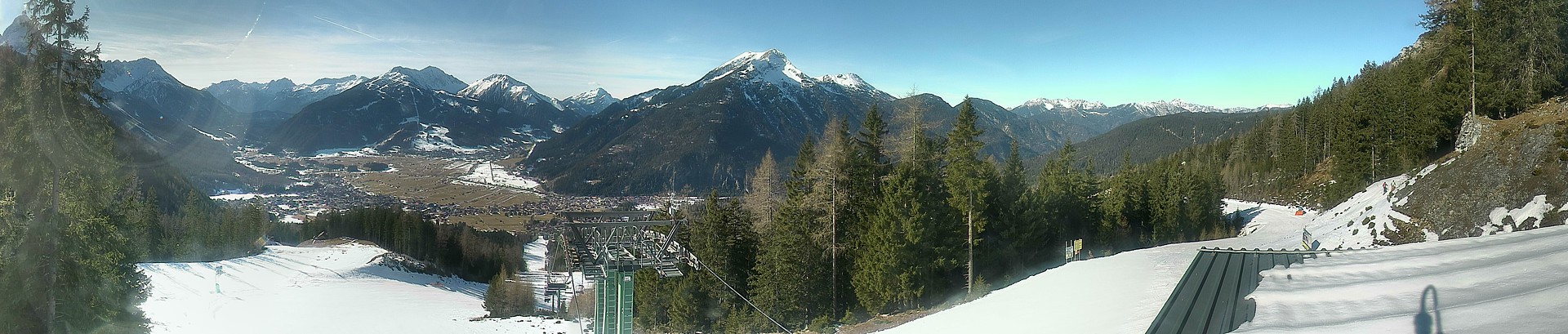 Archiv Foto Webcam 3er Sessellift im Skigebiet Ehrwald