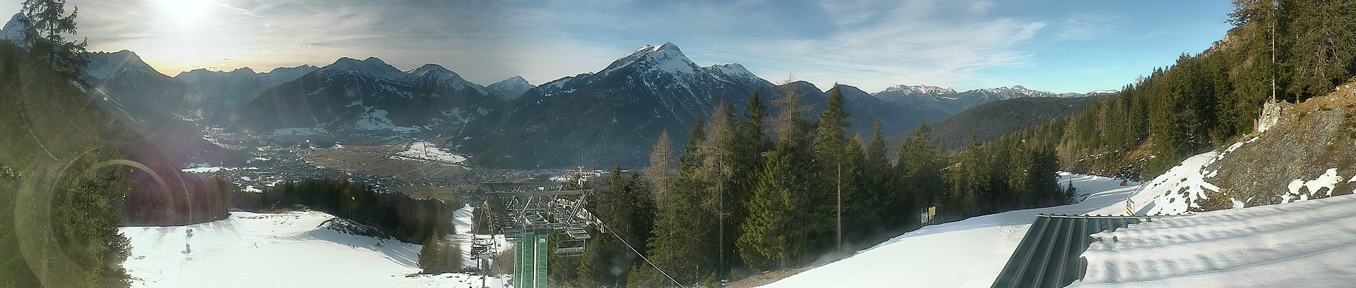 Archiv Foto Webcam 3er Sessellift im Skigebiet Ehrwald