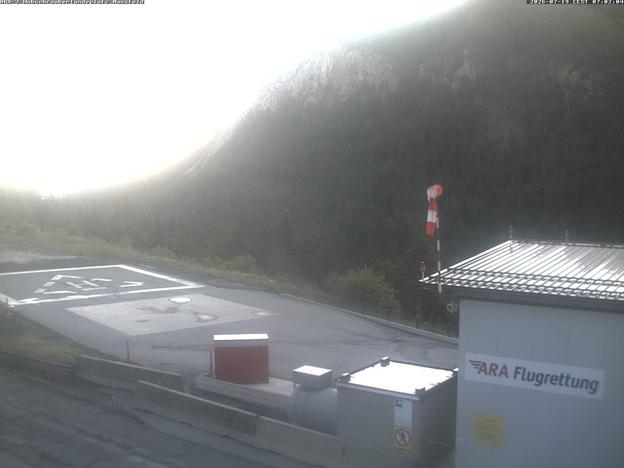 Archived image Webcam Heliport at Skiresort Nassfeld