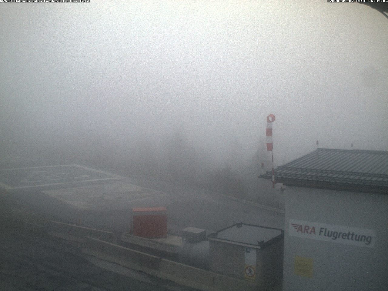Archiv Foto Webcam Hubschrauberlandeplatz Nassfeld