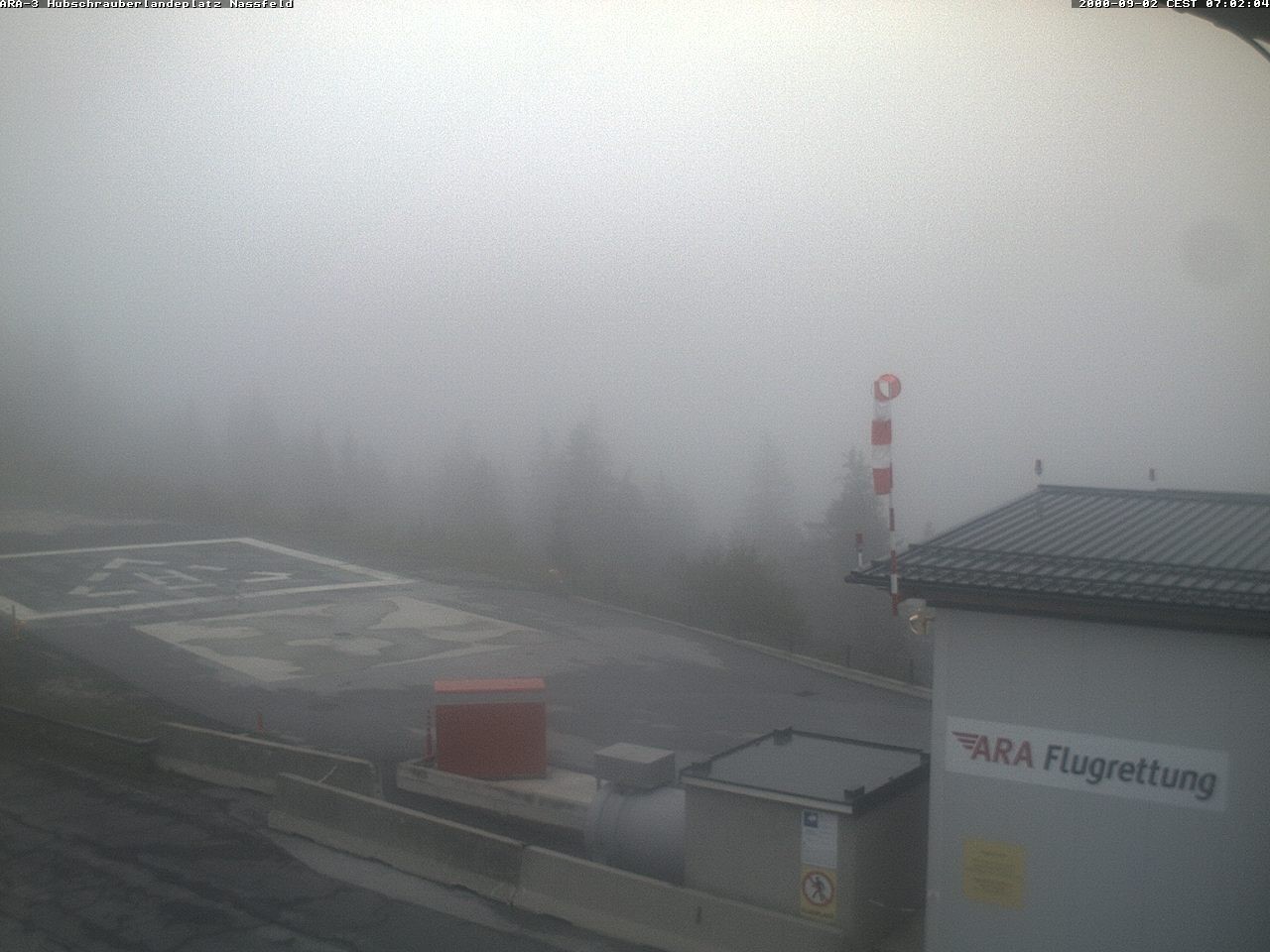 Archiv Foto Webcam Hubschrauberlandeplatz Nassfeld