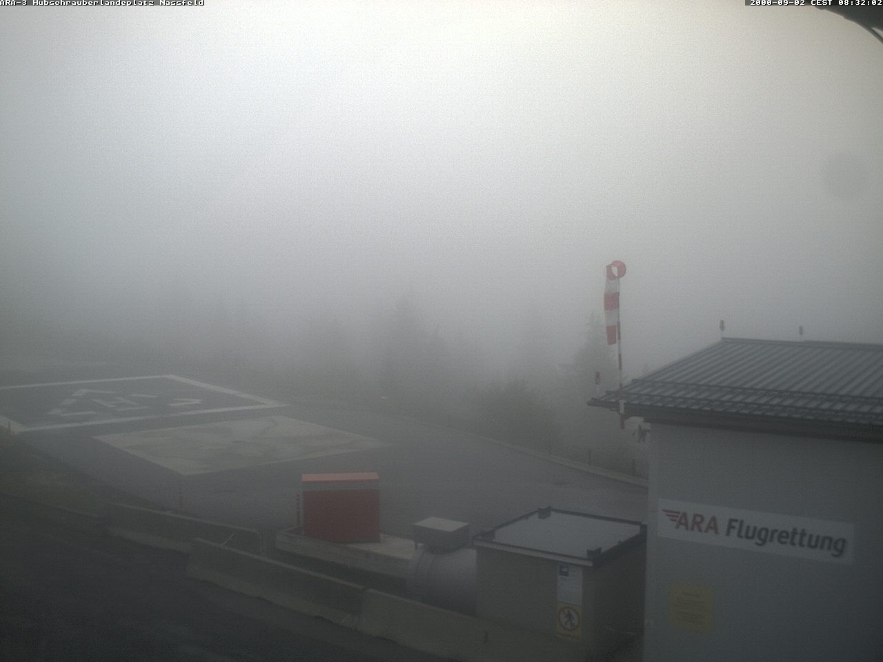 Archiv Foto Webcam Hubschrauberlandeplatz Nassfeld