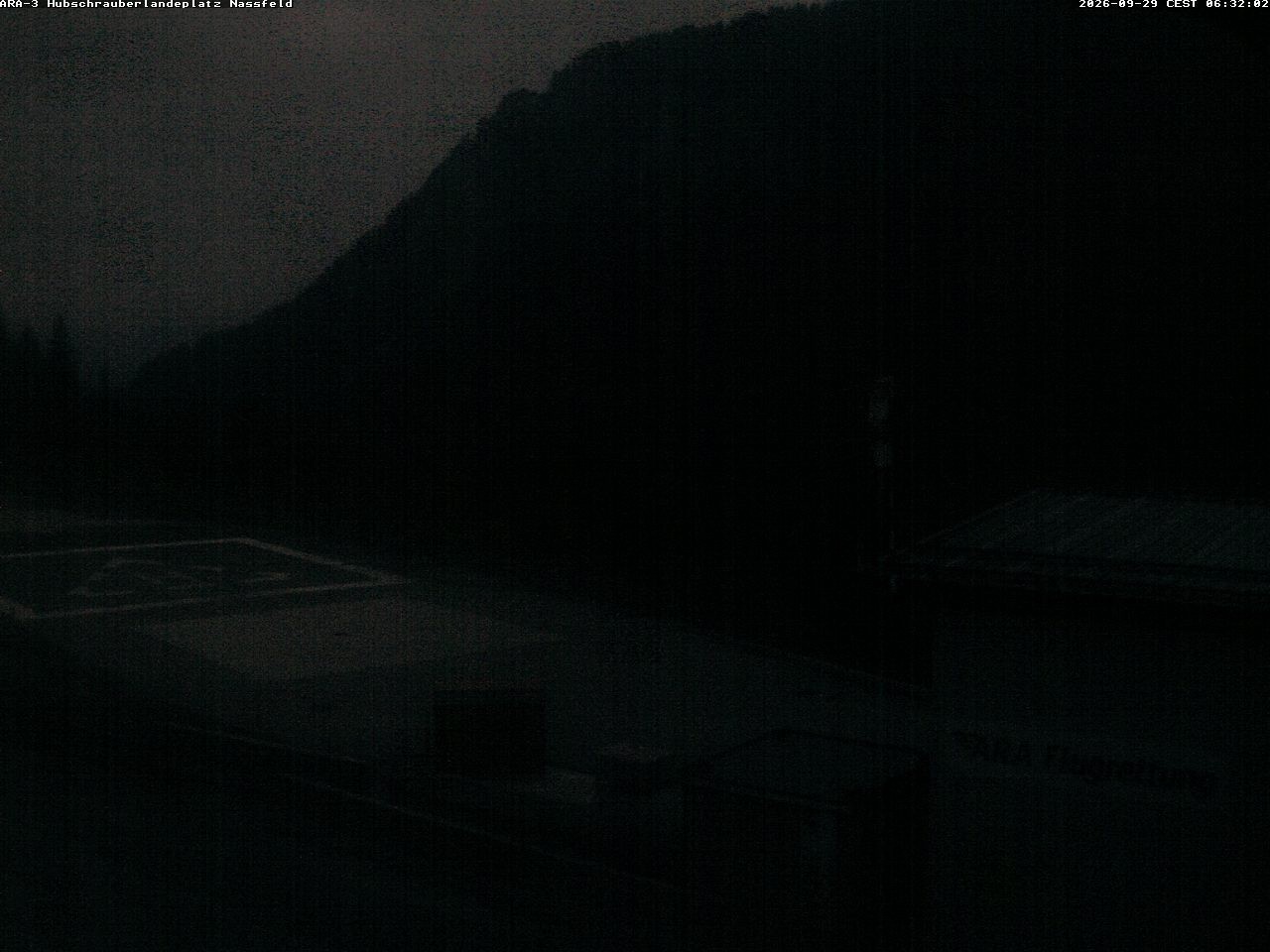 Archiv Foto Webcam Hubschrauberlandeplatz Nassfeld
