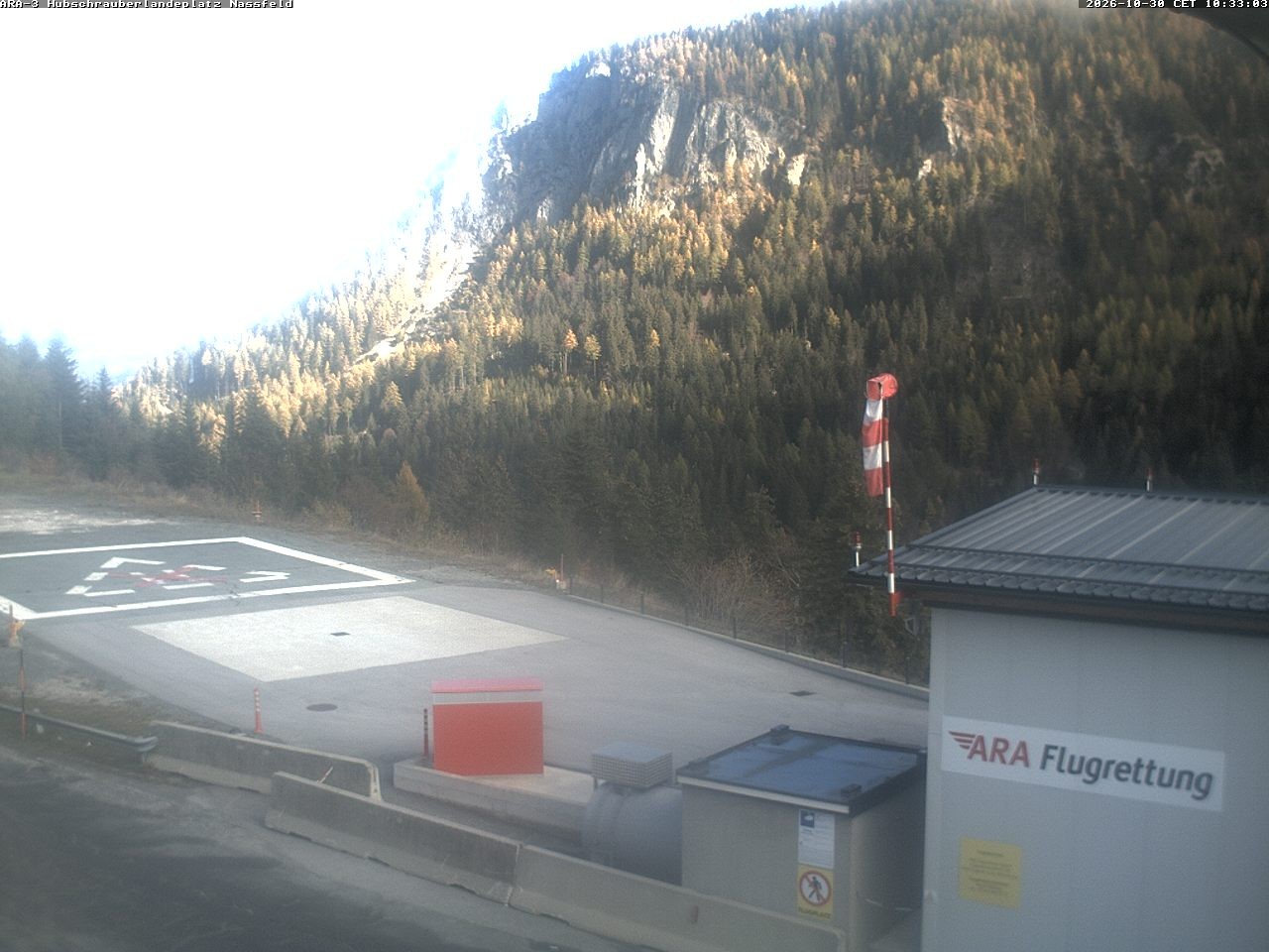 Archiv Foto Webcam Hubschrauberlandeplatz Nassfeld