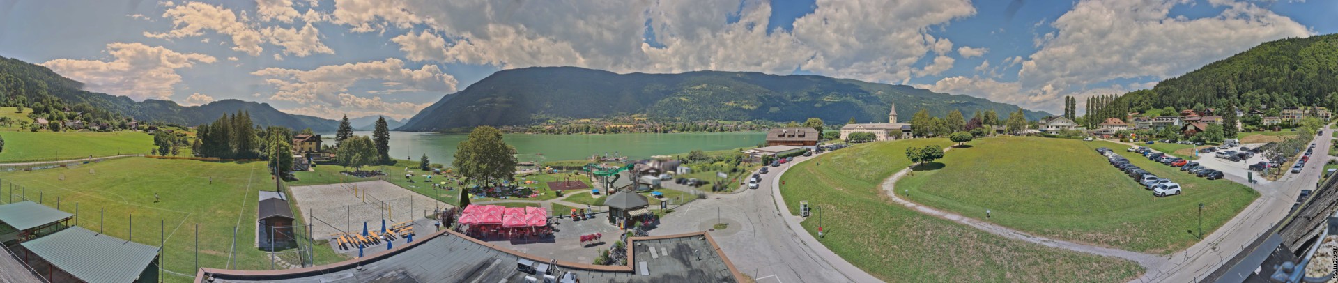 Archived image Webcam Panorama view Lake Ossiach