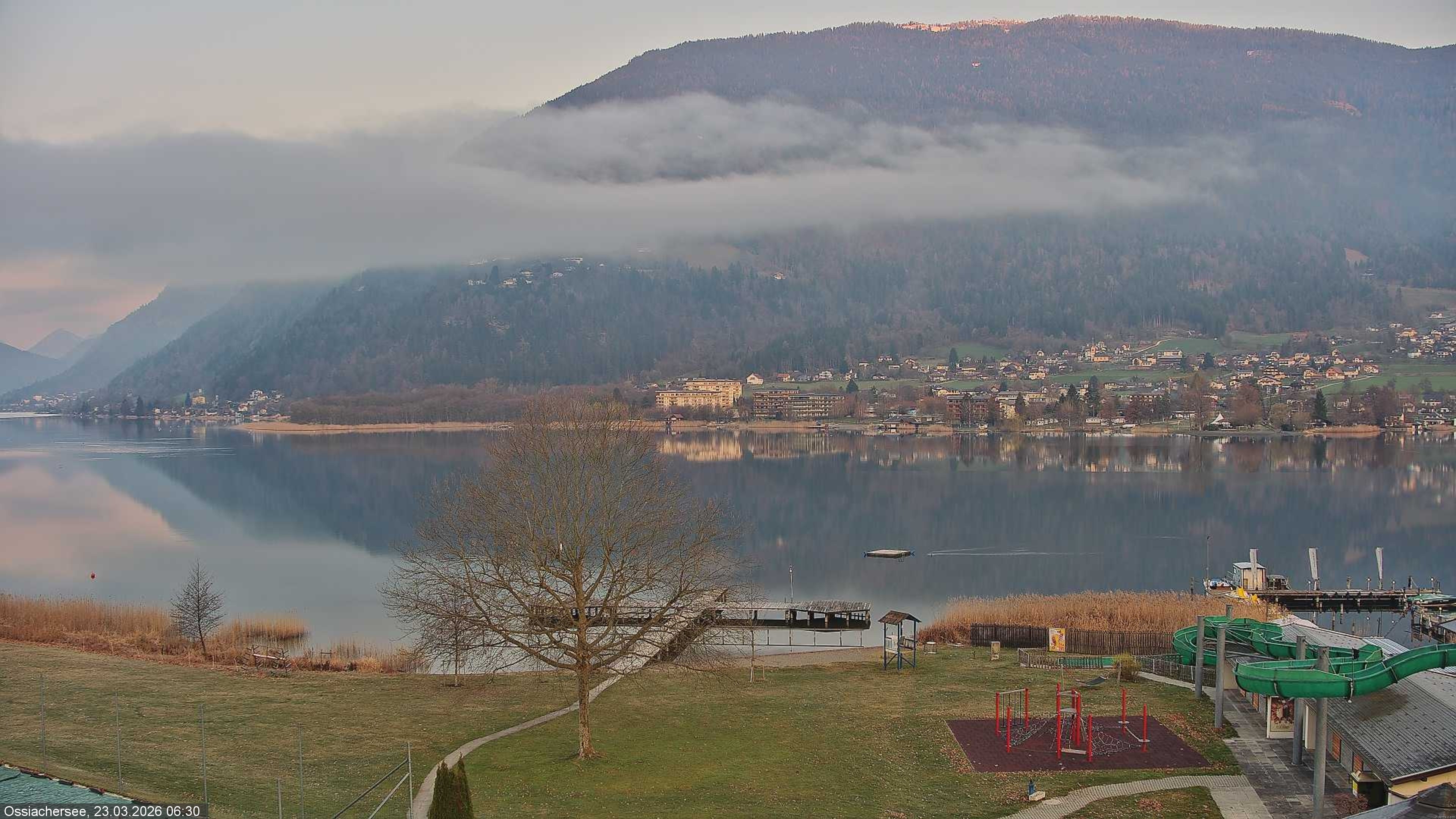 Archived image Webcam Lake Ossiacher See near Villach