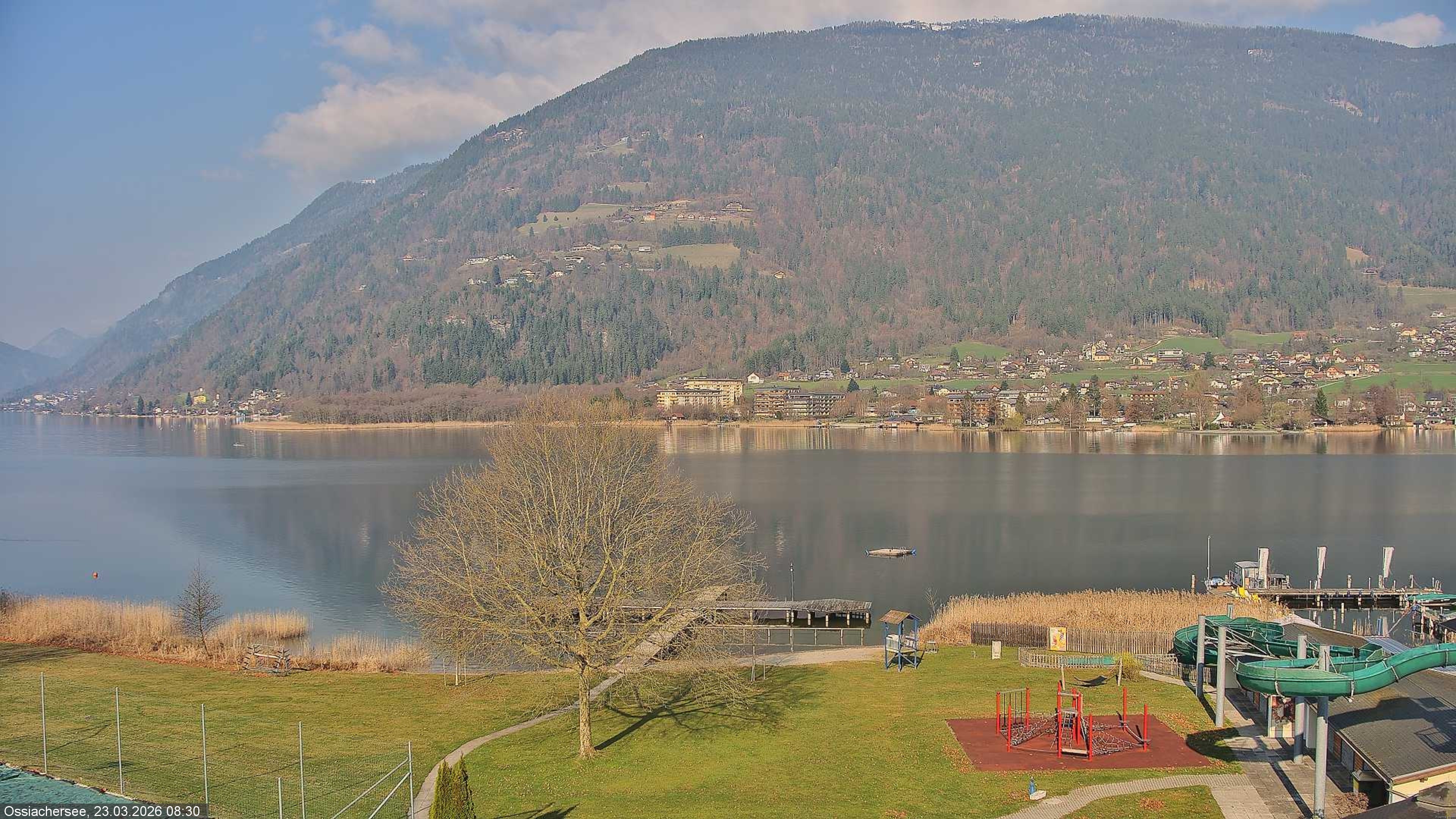Archived image Webcam Lake Ossiacher See near Villach