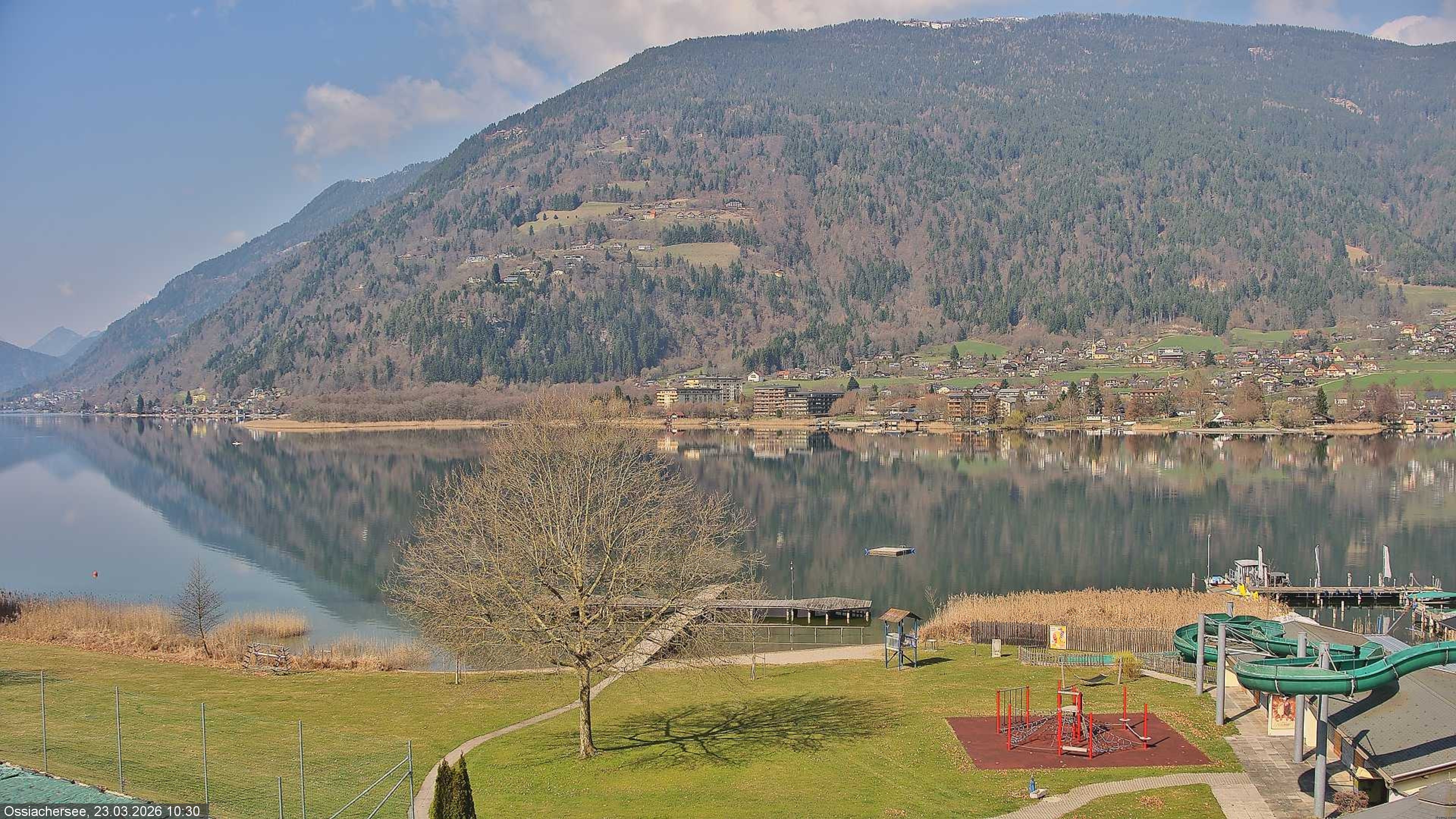 Archived image Webcam Lake Ossiacher See near Villach