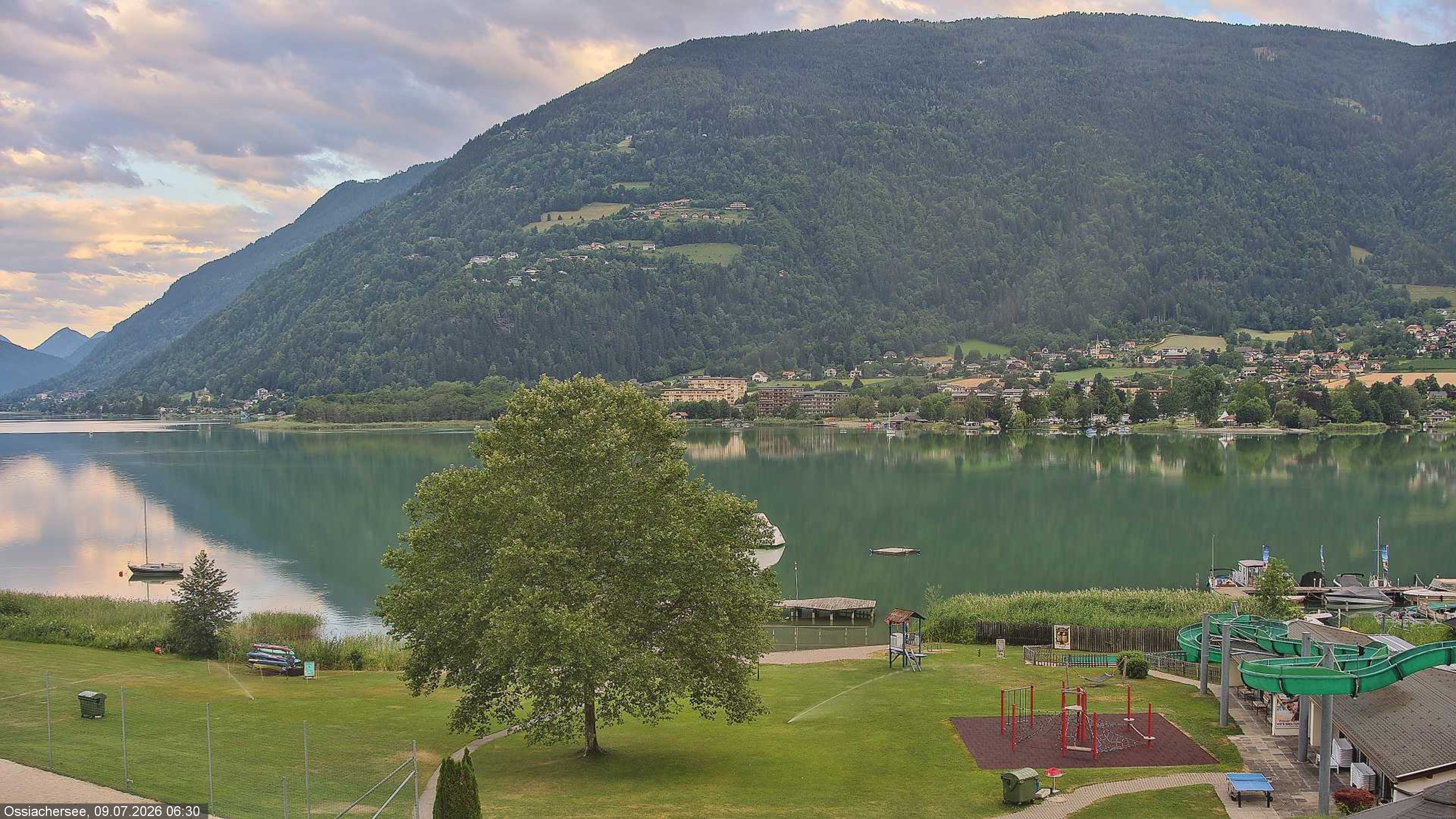 Archived image Webcam Lake Ossiacher See near Villach