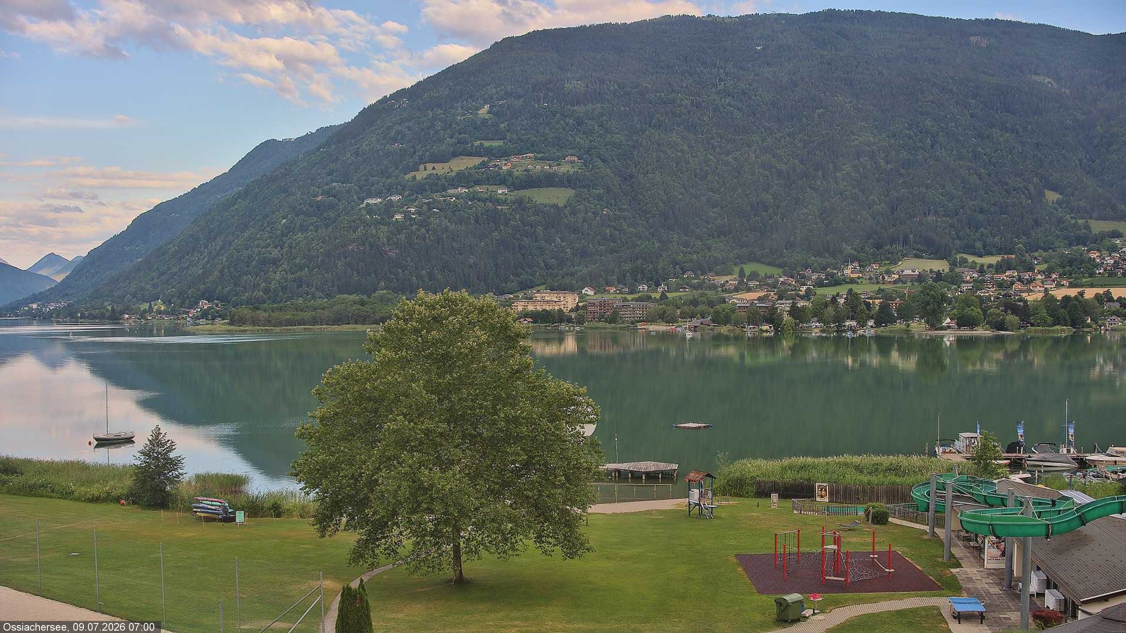 Archived image Webcam Lake Ossiacher See near Villach