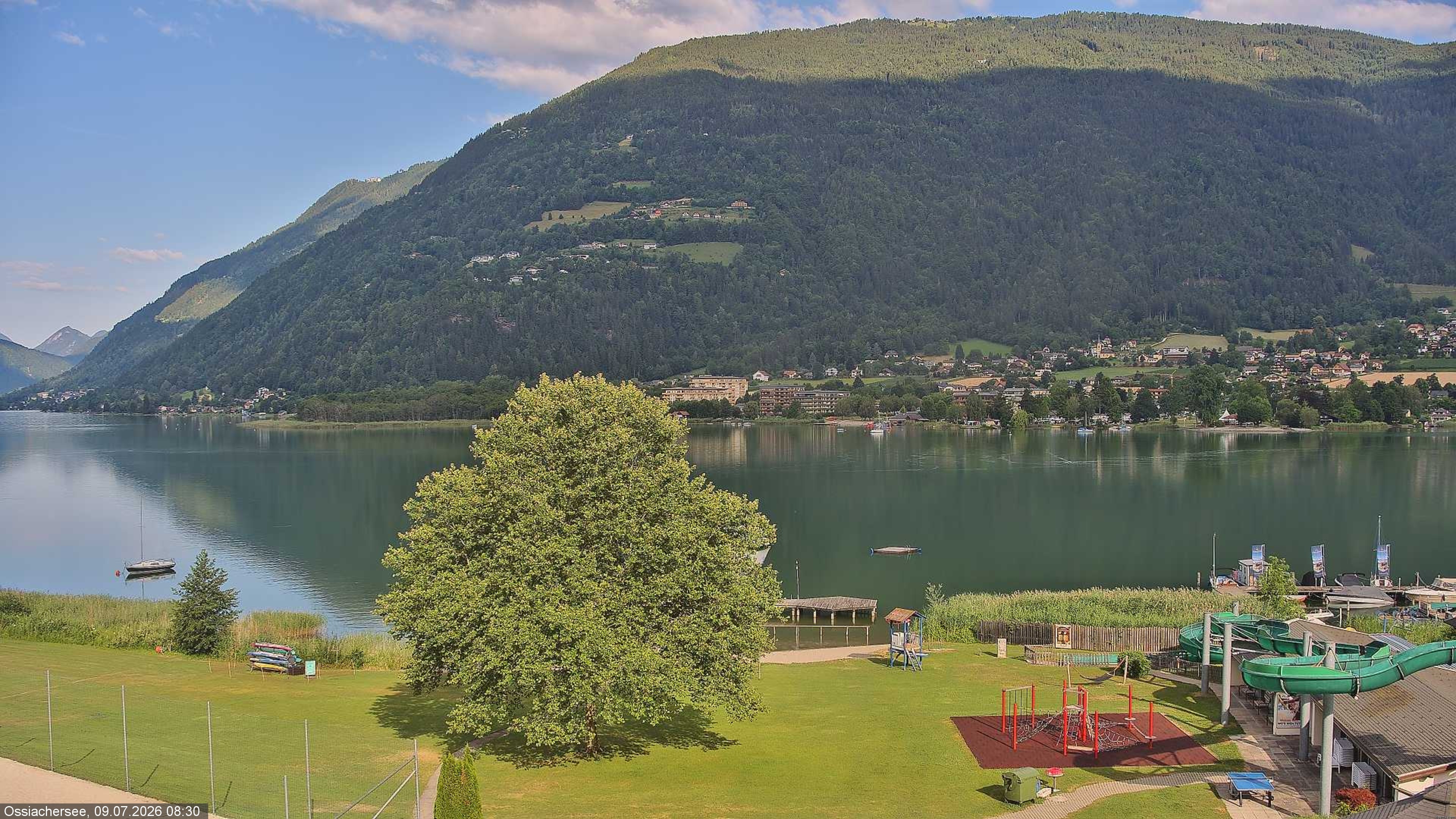 Archived image Webcam Lake Ossiacher See near Villach