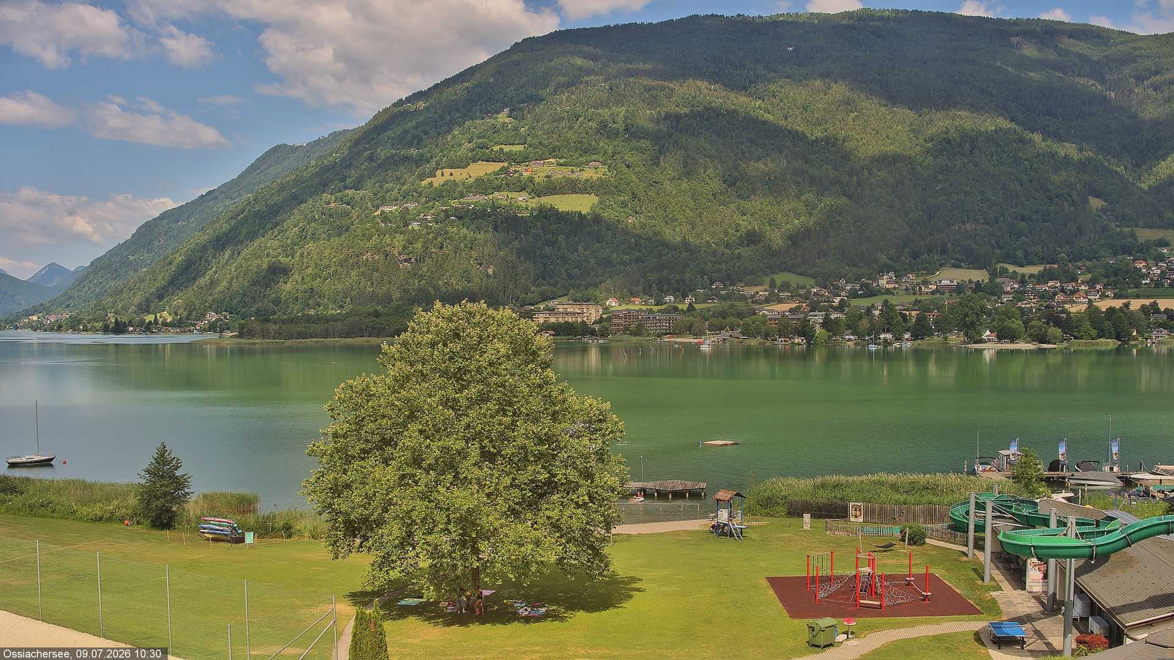 Archived image Webcam Lake Ossiacher See near Villach